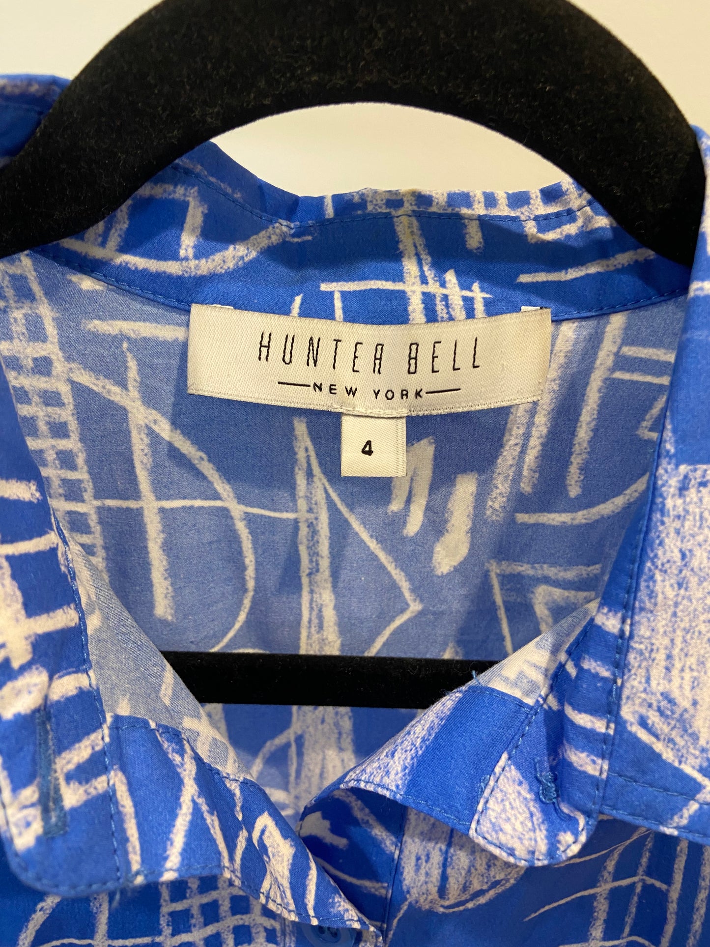 Hunter Bell Pia Jumpsuit in Blue Chalk Lane size 4