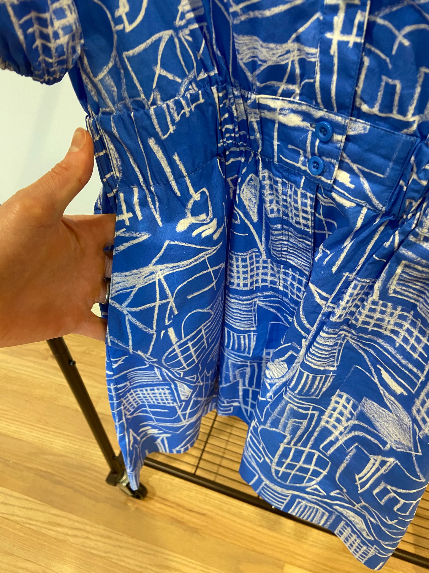 Hunter Bell Pia Jumpsuit in Blue Chalk Lane size 4