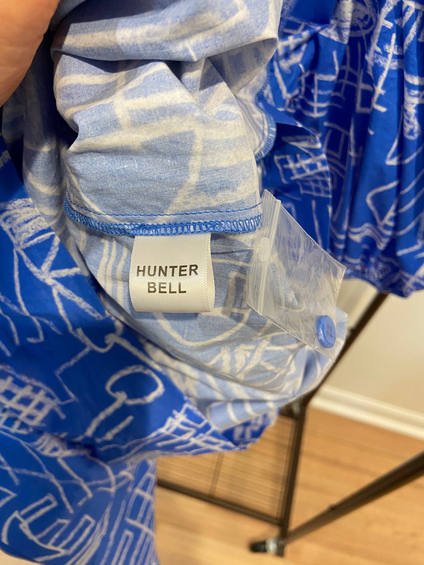 Hunter Bell Pia Jumpsuit in Blue Chalk Lane size 4