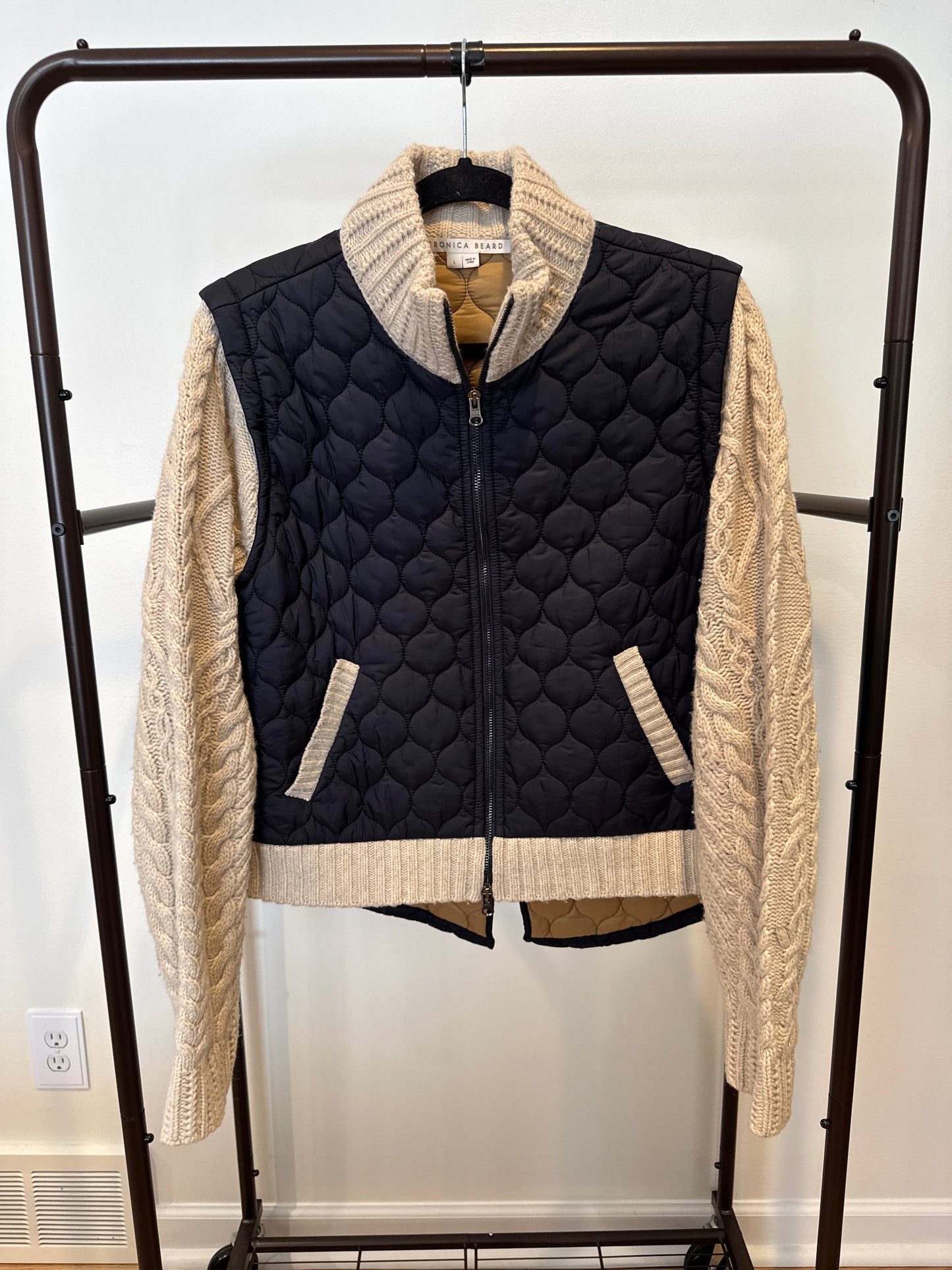 Veronica Beard Patra Mixed Media Jacket size L