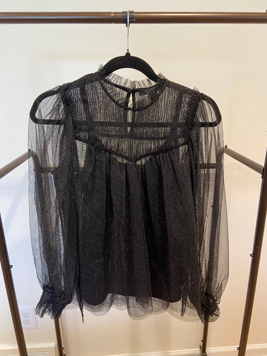AllSaints Perri Tulle Top size 2