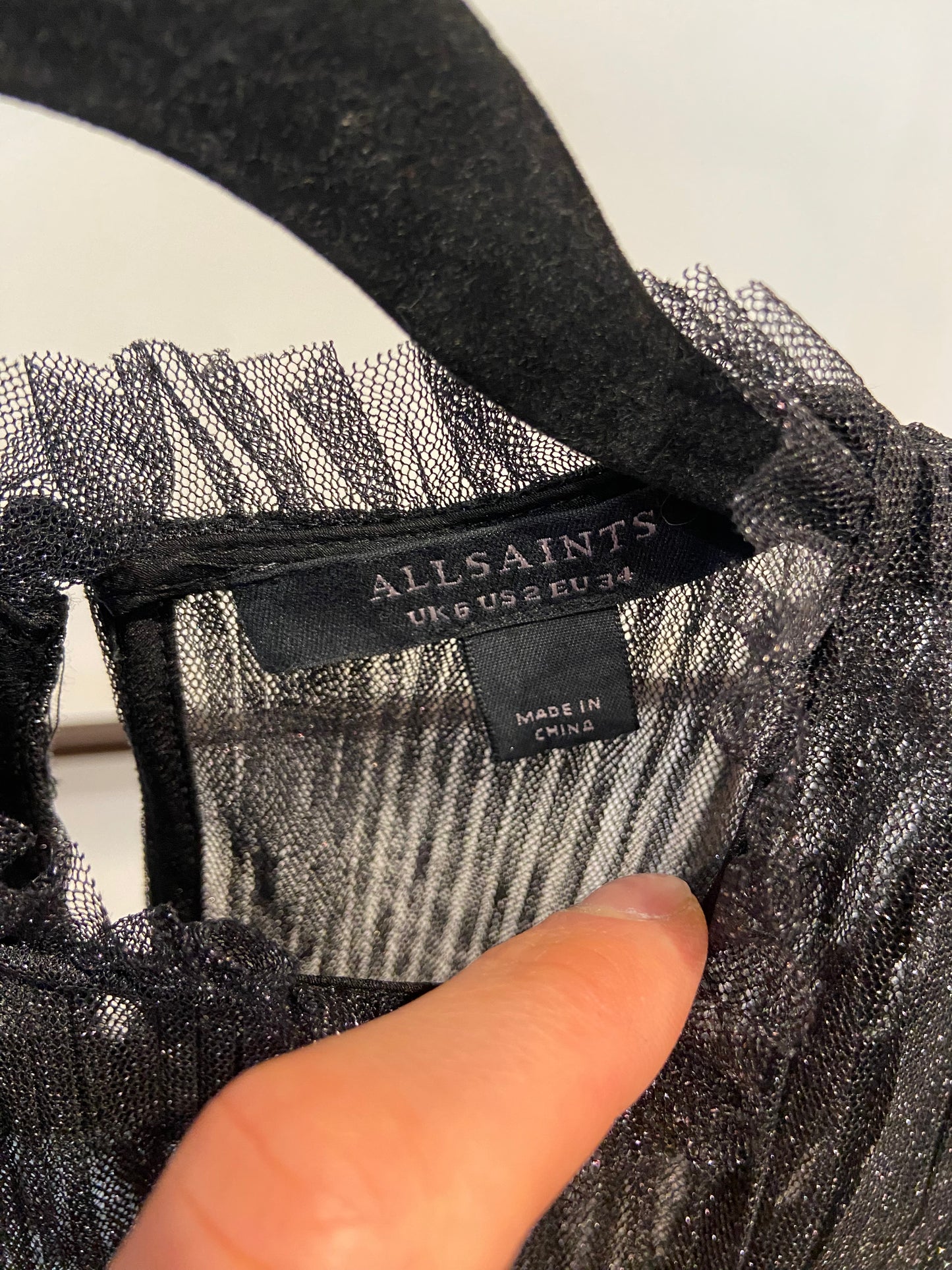 AllSaints Perri Tulle Top size 2