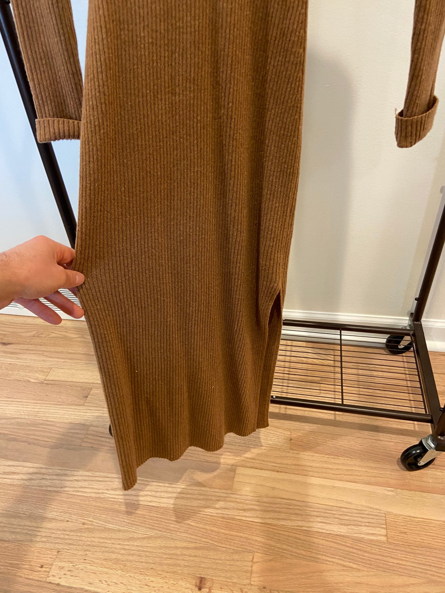 Reformation Robin Cashmere Sweater Dress Camel size XS