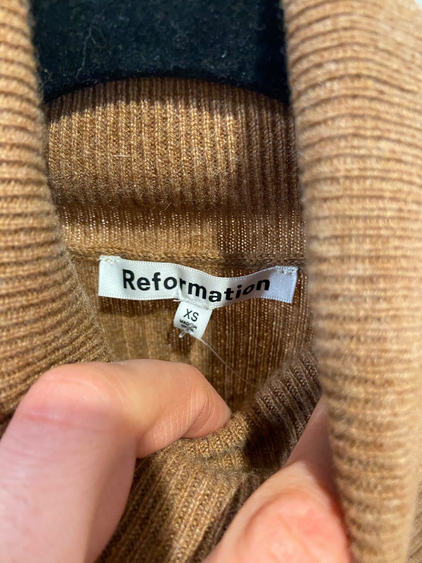 Reformation Robin Cashmere Sweater Dress Camel size XS