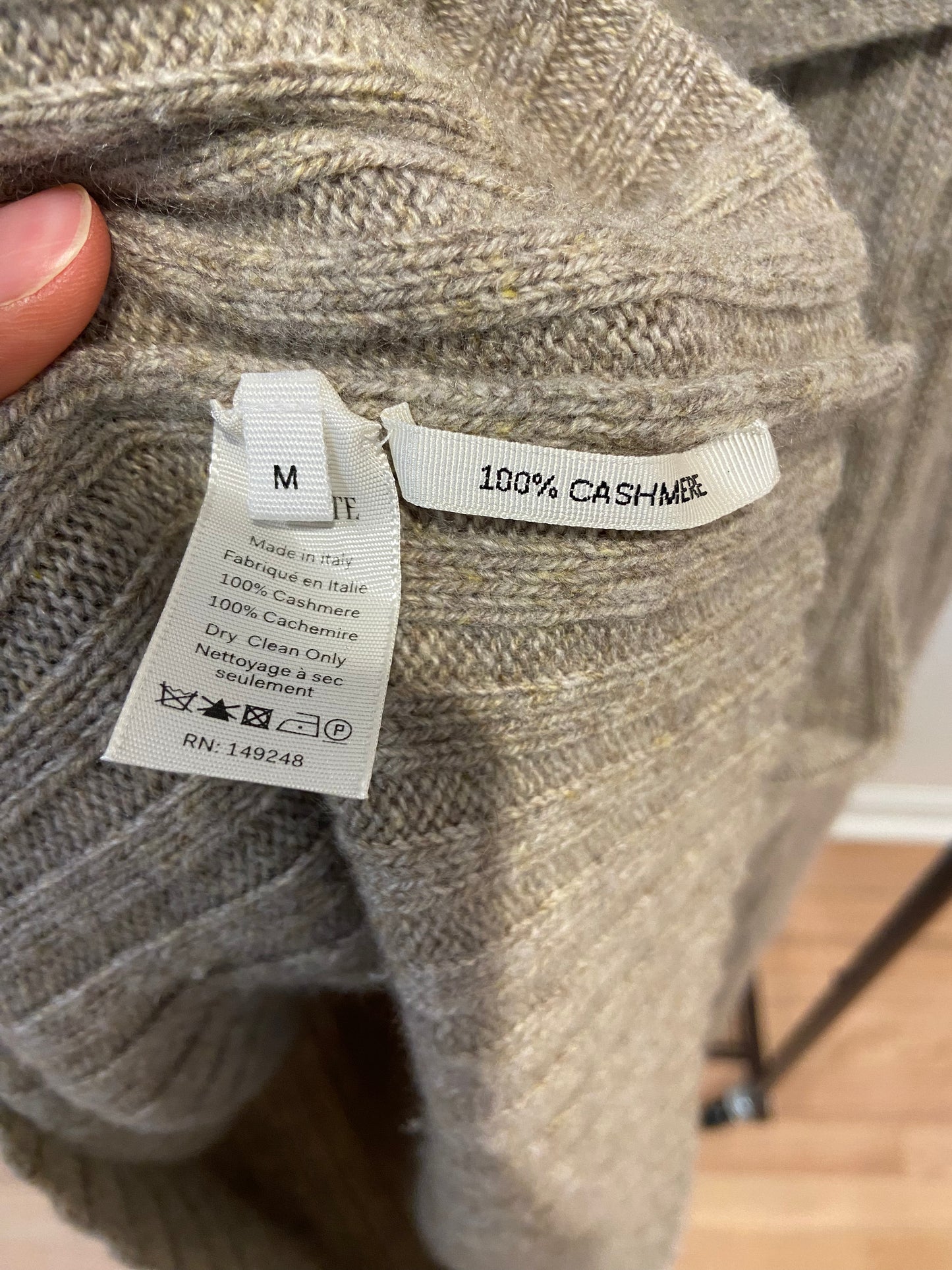 Khaite Stella Rib Cashmere Polo Sweater size M