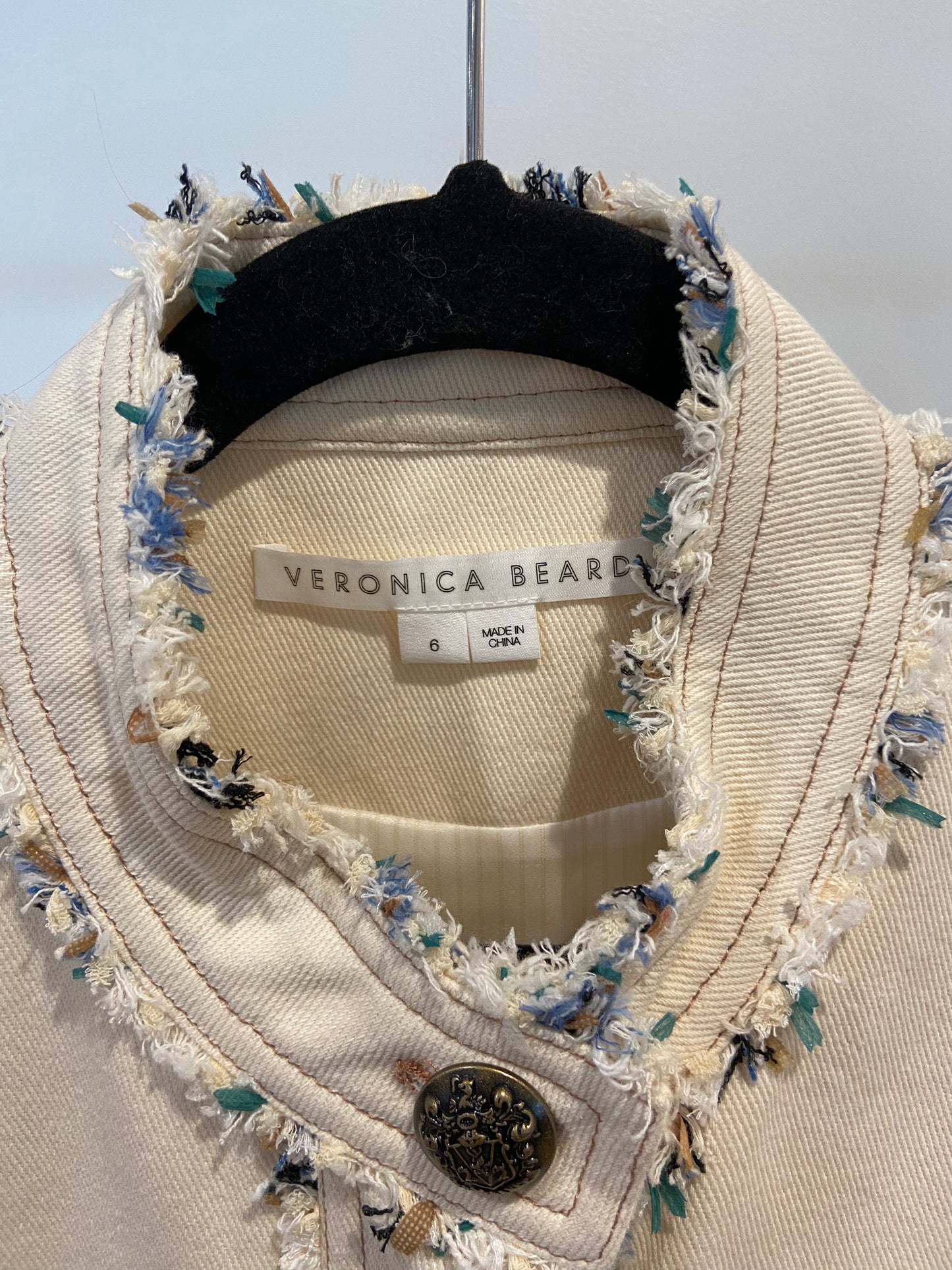 Veronica Beard Darren Tweed Jacket and Shorts in cream size S