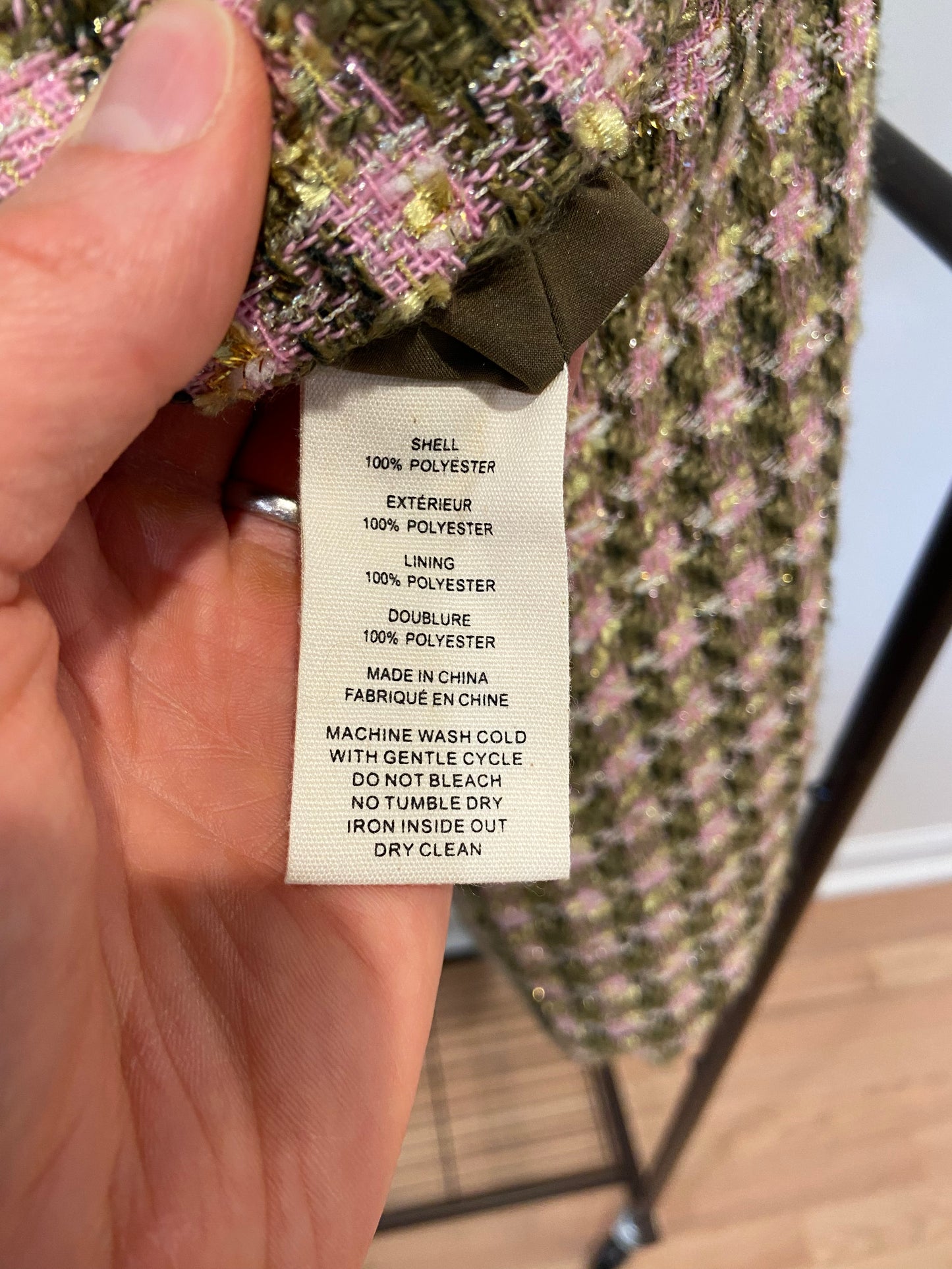 L'Agence Bridges Tweed Cropped Jacket size 6