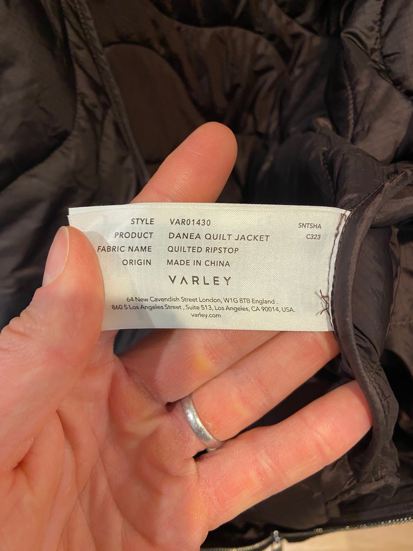 Varley Danea Quilted Jacket size M