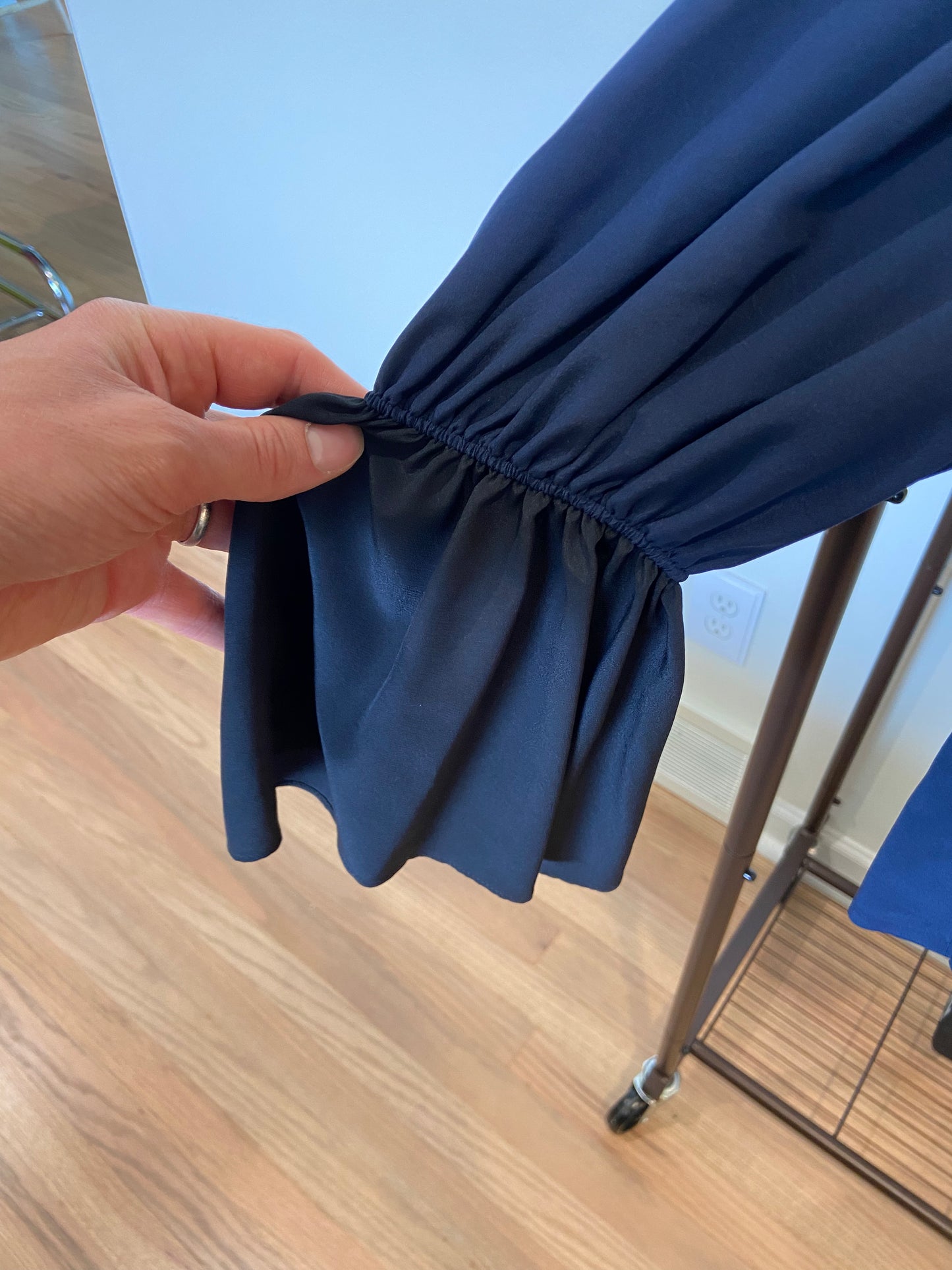 Tory Burch Ruffle Neck Silk Blouse size 2