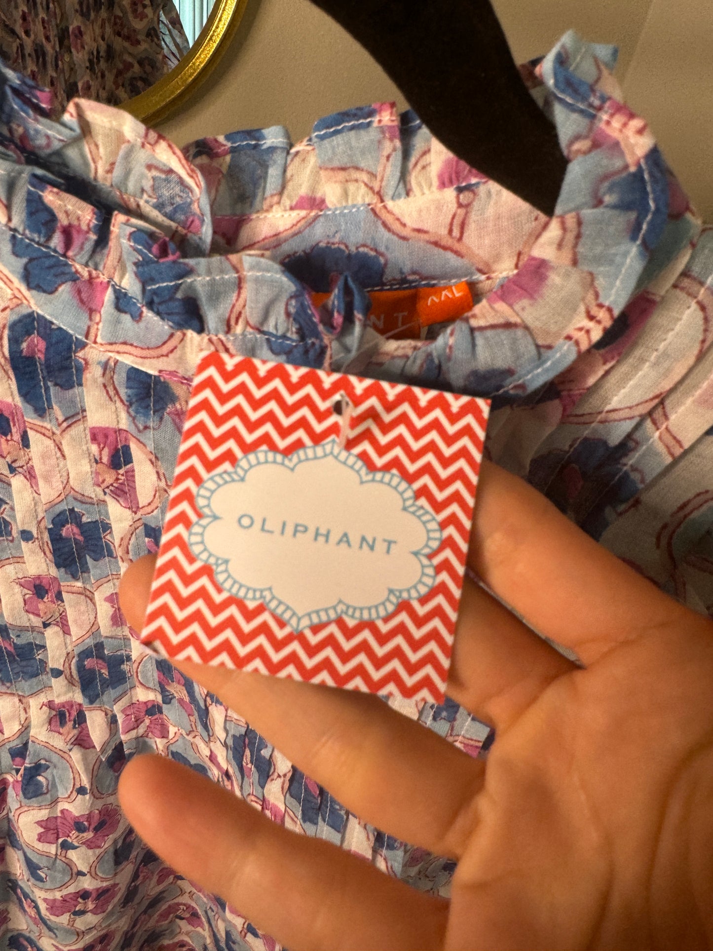 Oliphant Pintuck Ruffle Top size XXL