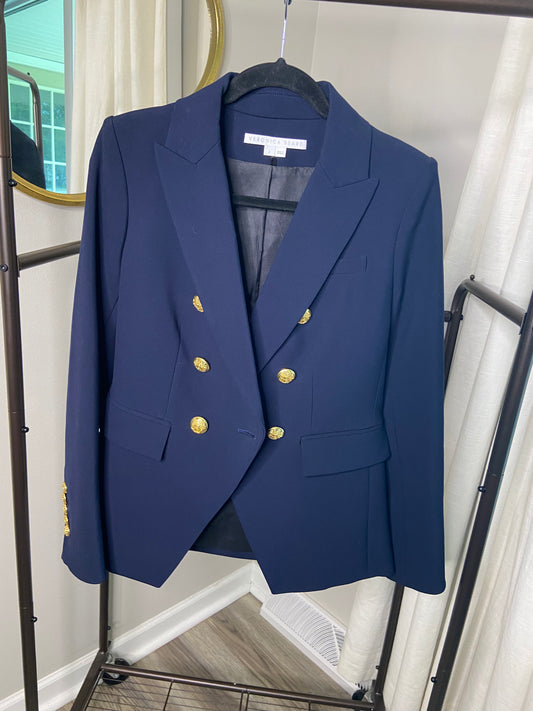 Veronica Beard Navy Blue Miller Dickey Jacket size 2