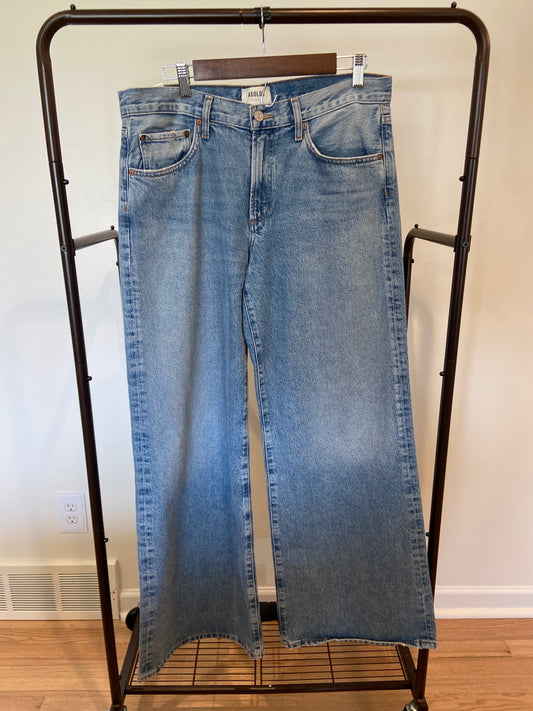 Agolde Clara Jeans Low Rise Baggy Jeans Signal Wash size 29
