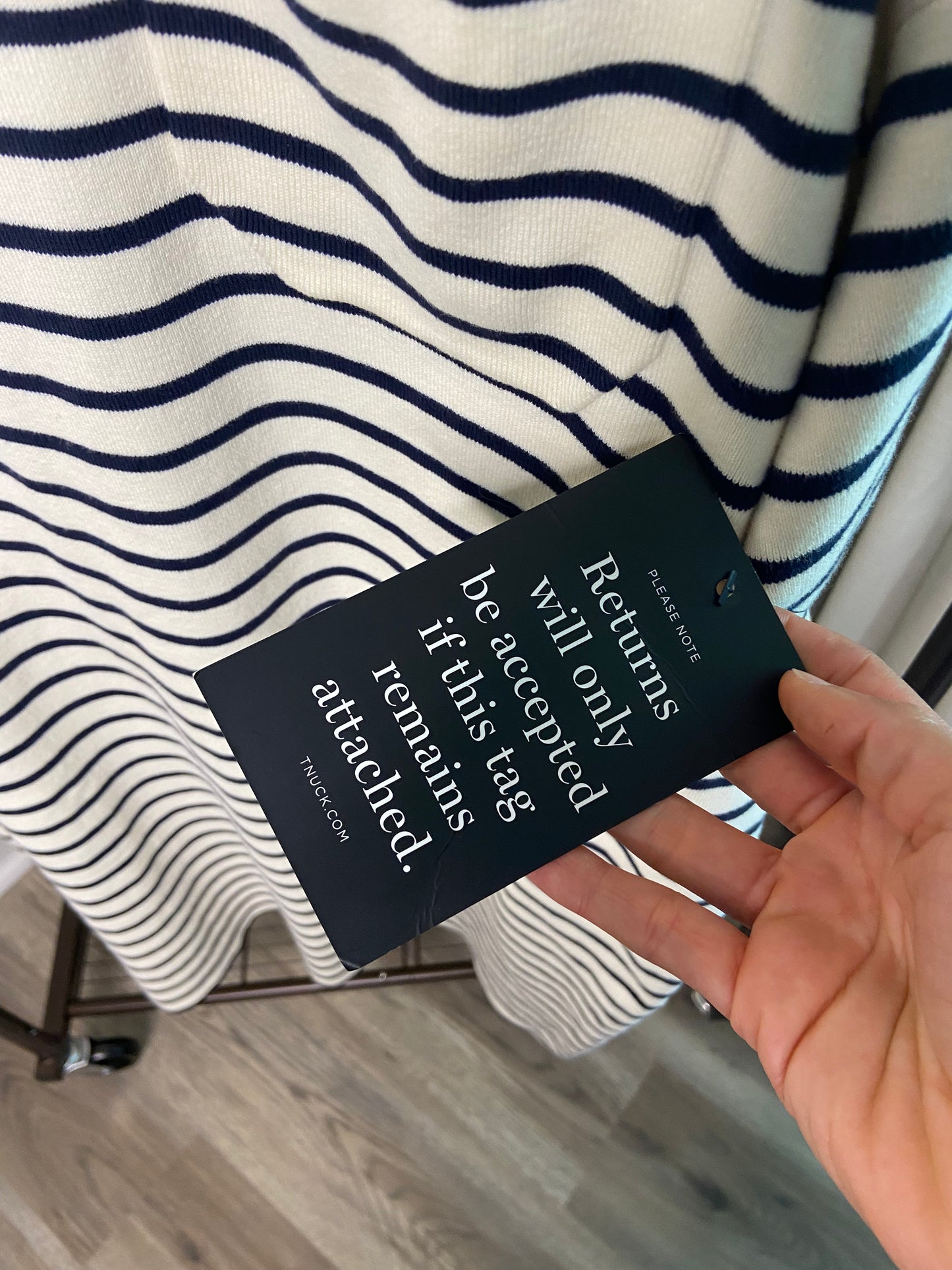 Tuckernuck Navy Knit Striped Frenchie Dress size XL