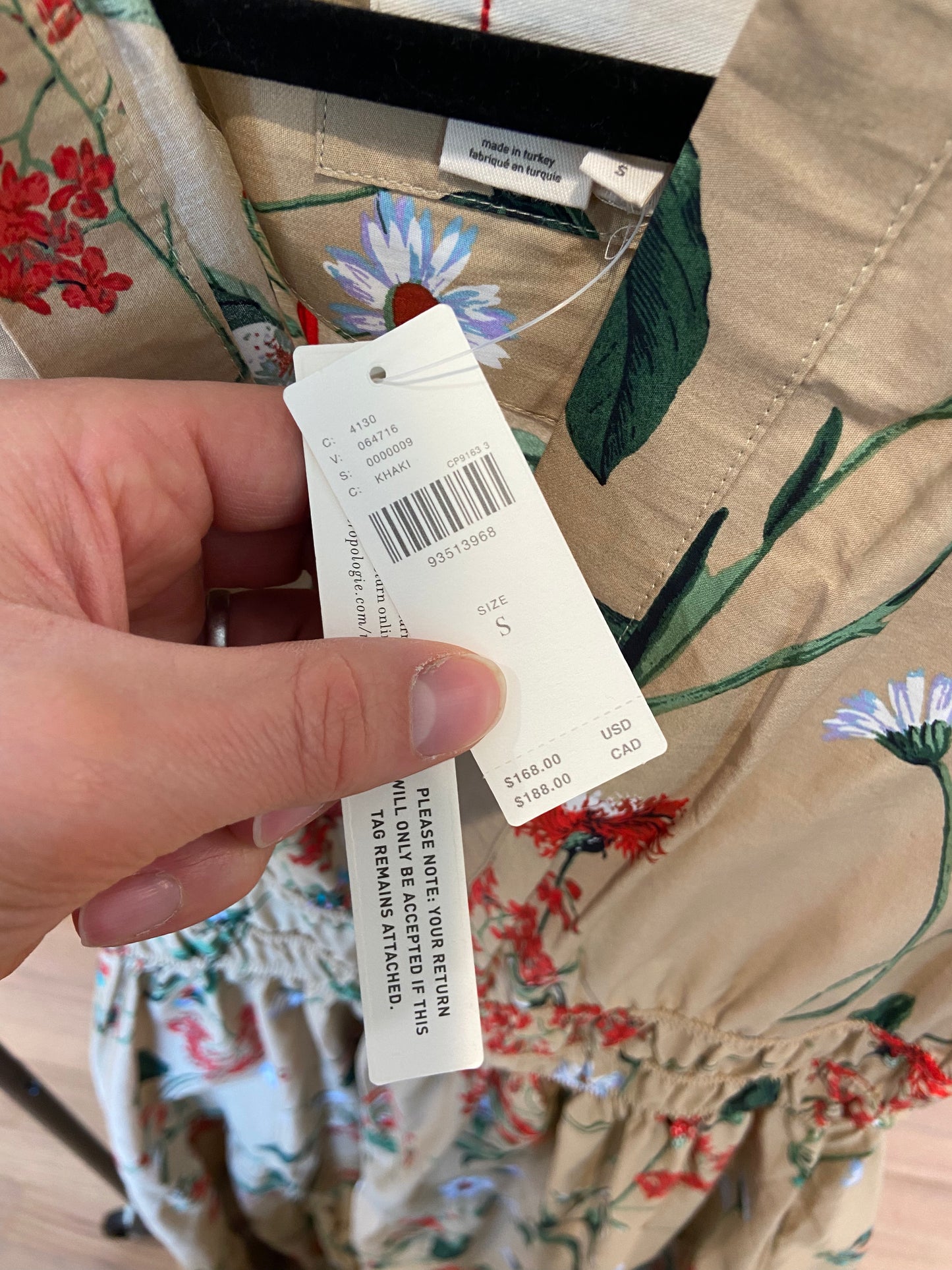 Anthropologie Khaki Somerset Dress size S