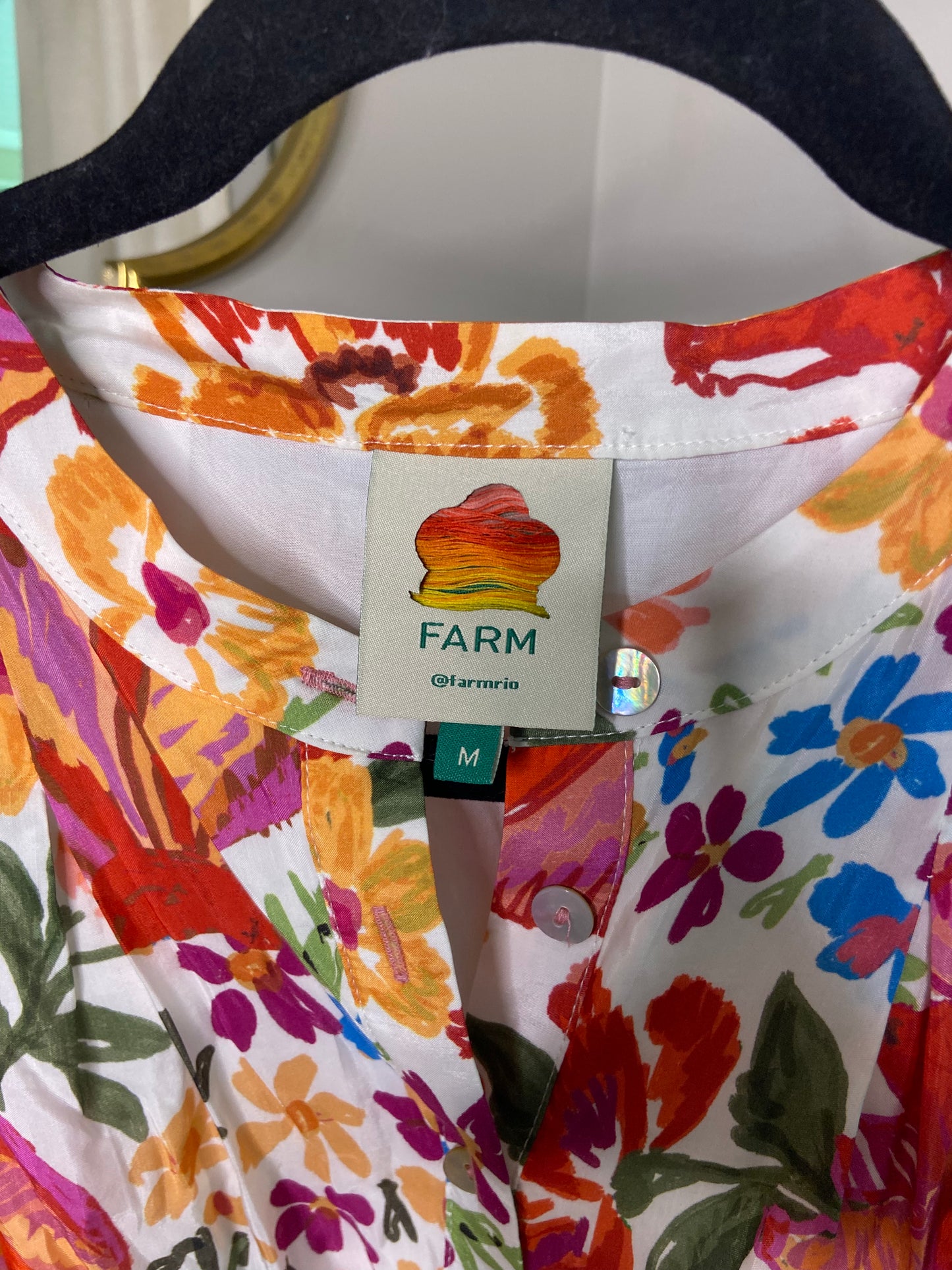 Farm Rio Spring Bananas Belt Mini Dress size M