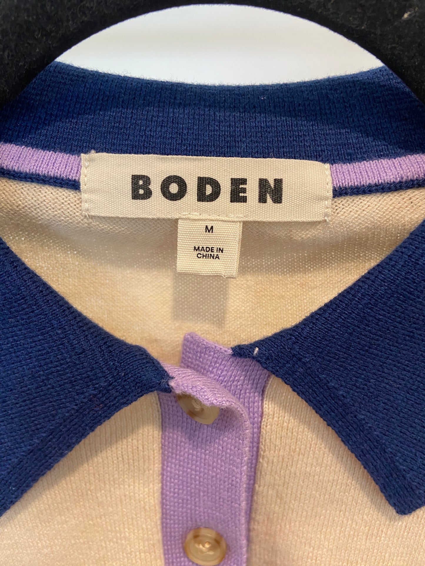 Boden Estelle Henley Knitted T-Shirt size M