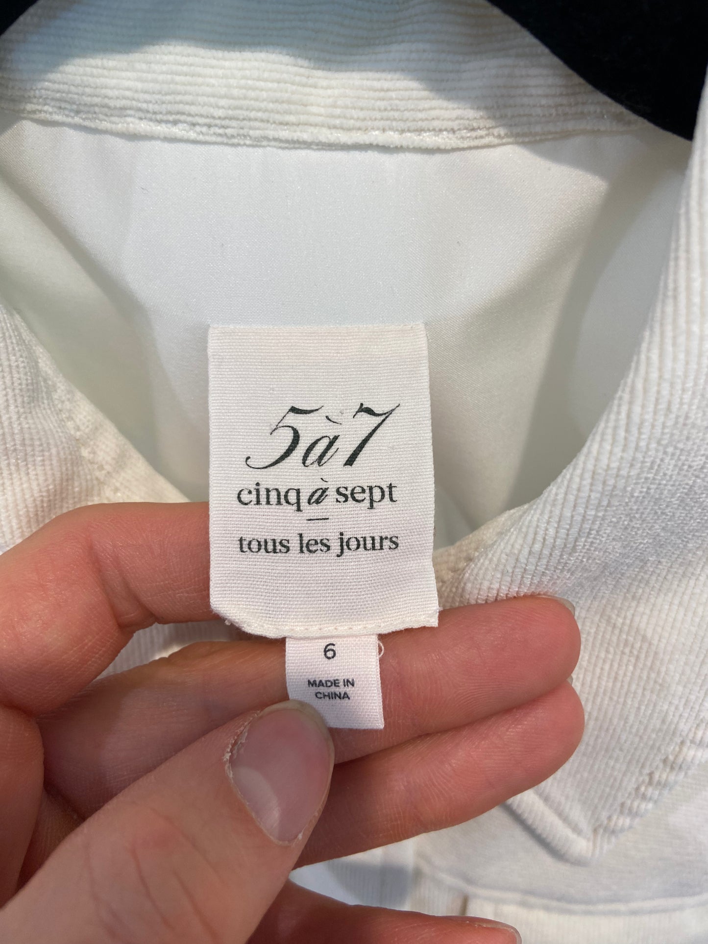 Cinq a Sept Cream Scrunched Canyon Jacket size 6
