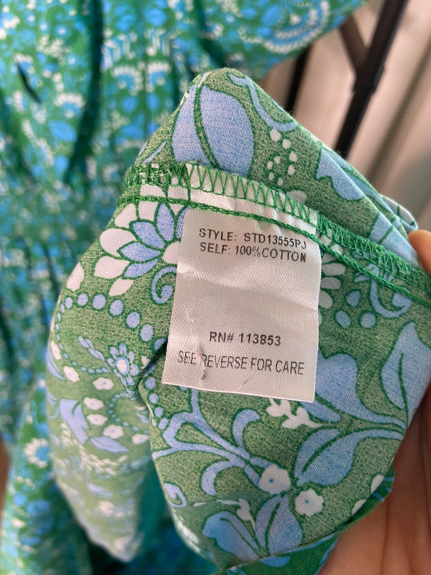 Sugar Lips Alina Floral Palmer Poplin Tiered Maxi Dress size L