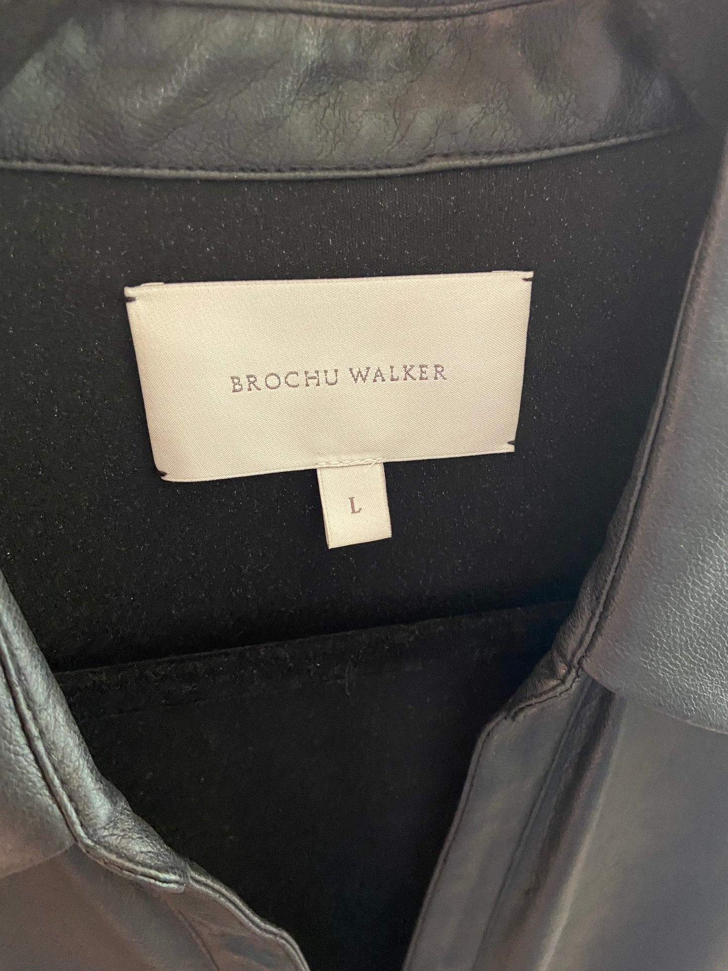 Brochu Walker Faux Leather Havana Dress size L
