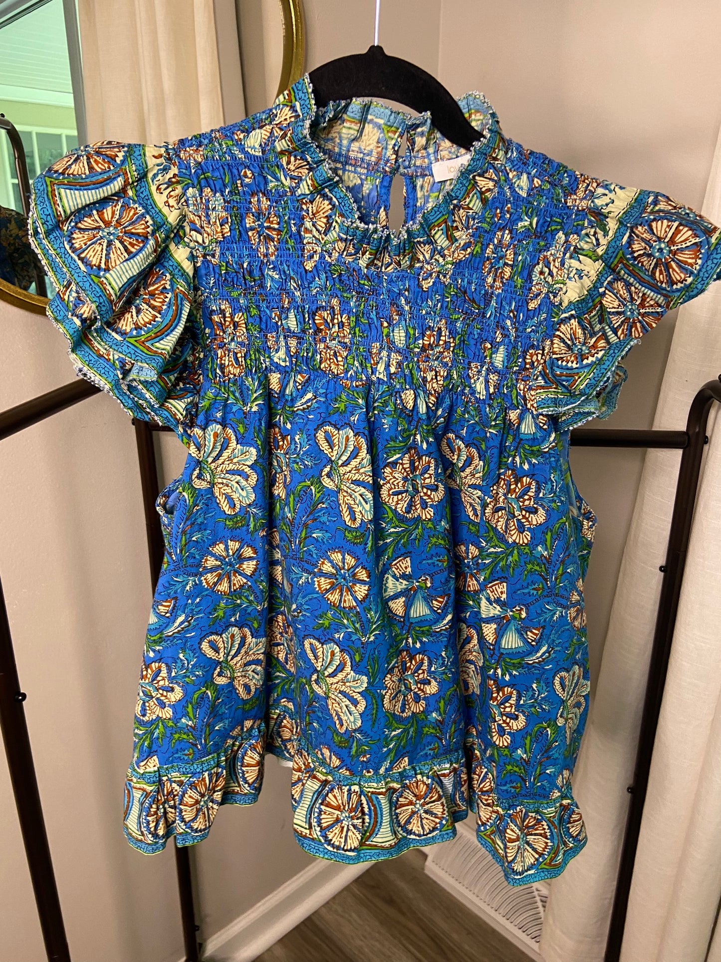 Love The Label Frannie Ruffle Top size L