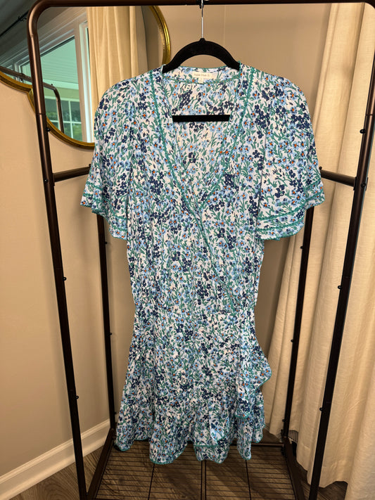 Poupette St Barth Mabelle Ruffle Mini Dress size S
