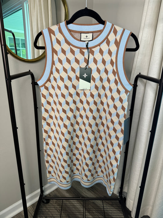 Tuckernuck Ocean Spray Knit Geo Marie Mini Dress size S