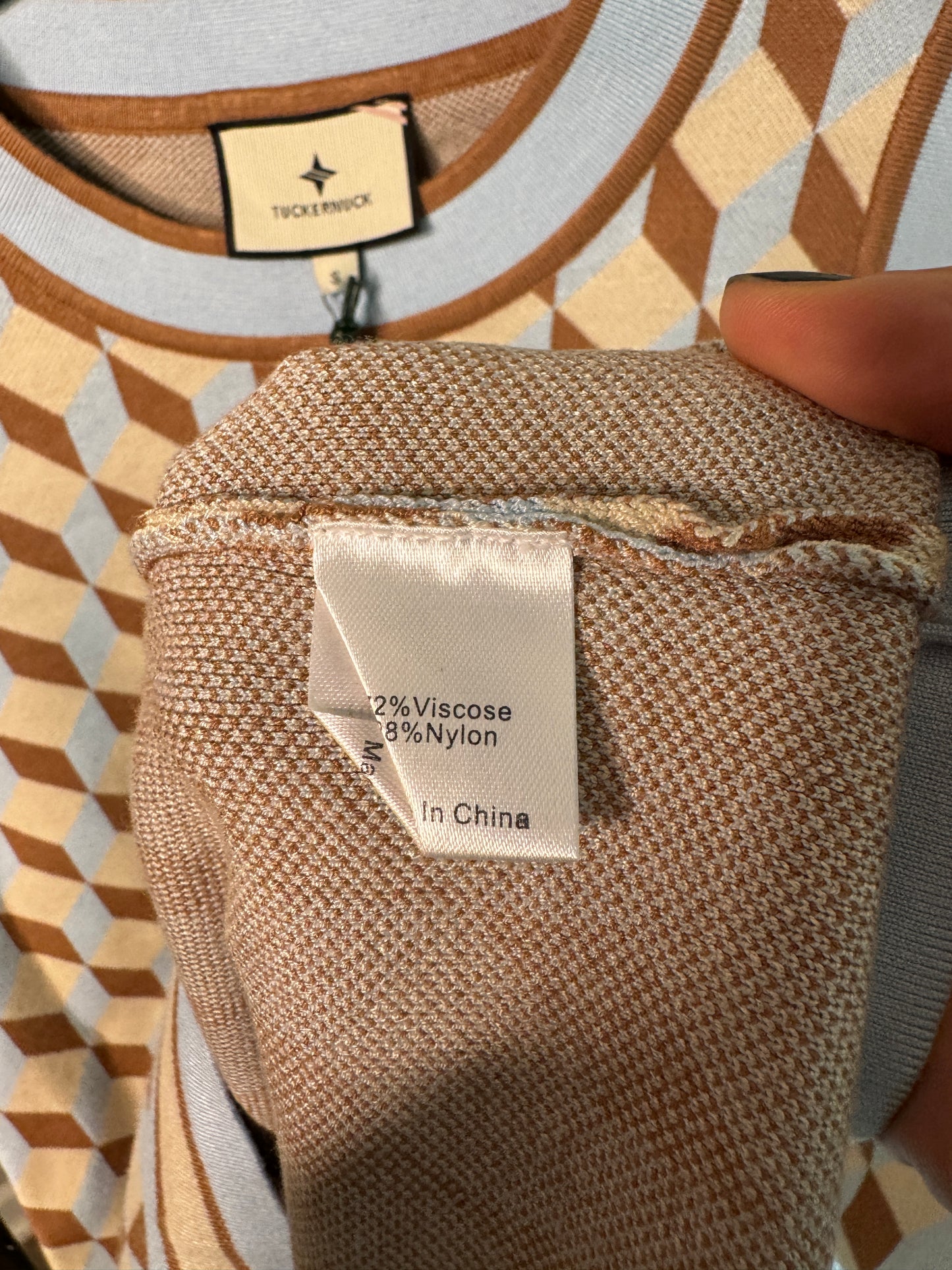 Tuckernuck Ocean Spray Knit Geo Marie Mini Dress size S