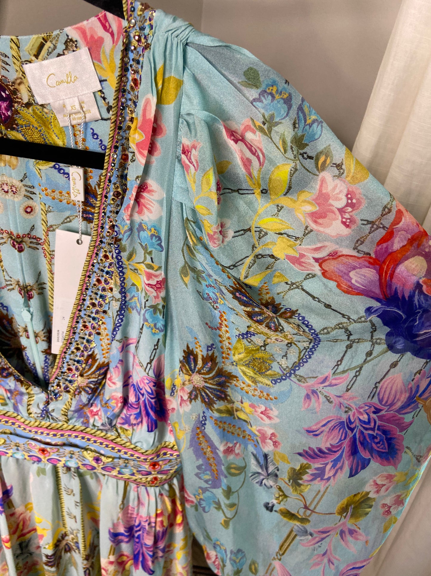 Camilla Blouson Flared Dress Love web size XS