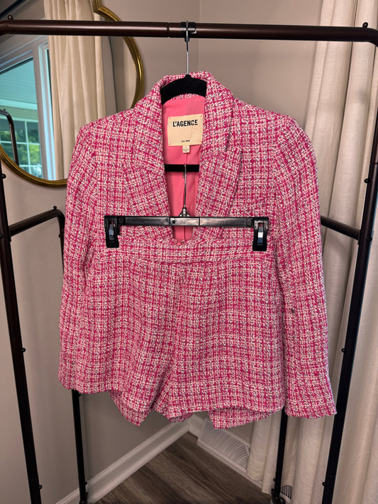 L'Agence Tweed Blazer + Shorts Set size 0