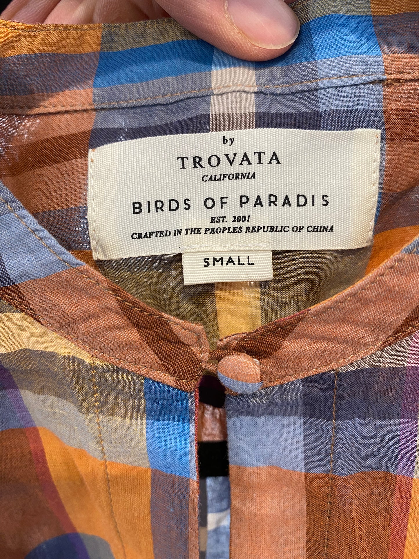 Trovata Birds of Paradis Brett Blouse size S