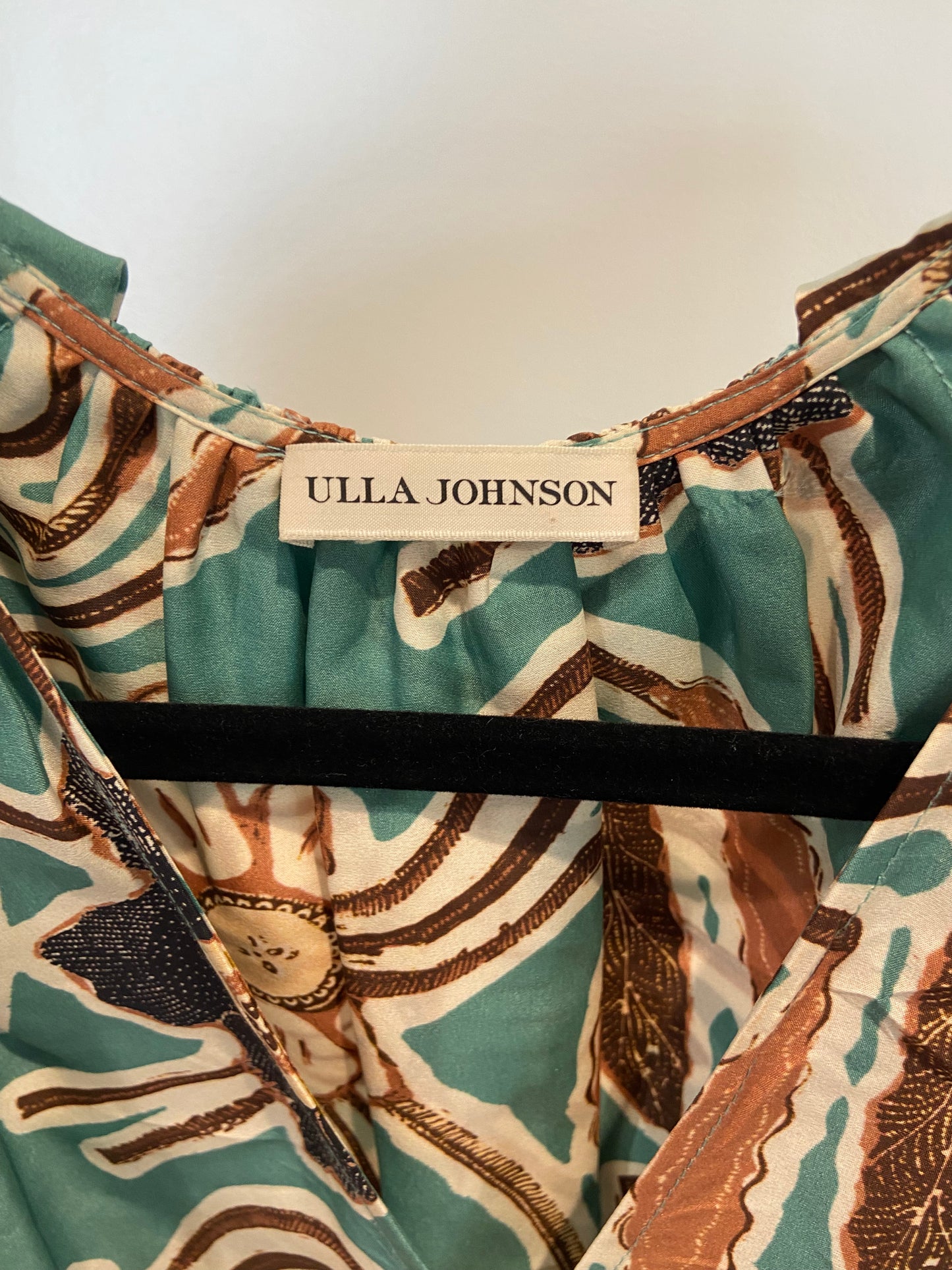 Ulla Johnson Farah Silk Dress Turquoise size 4