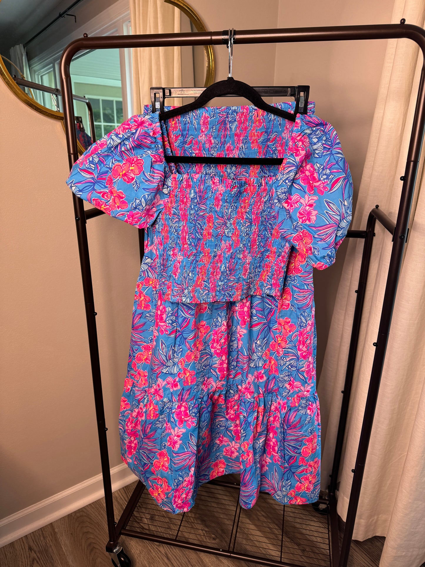 Lilly Pulitzer Aston Maxi Set Cumulus Blue Orchid Oasis size S