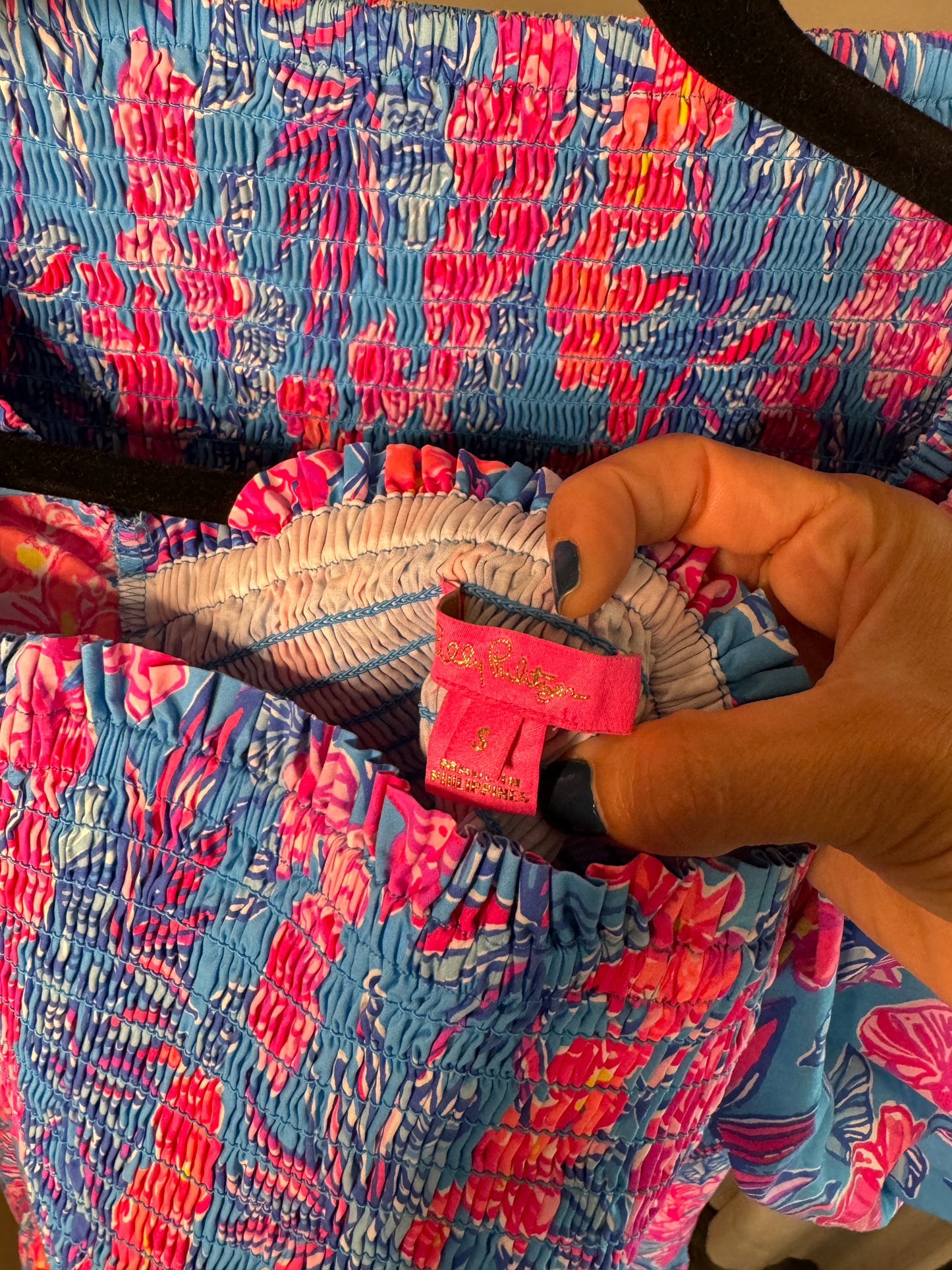 Lilly Pulitzer Aston Maxi Set Cumulus Blue Orchid Oasis size S