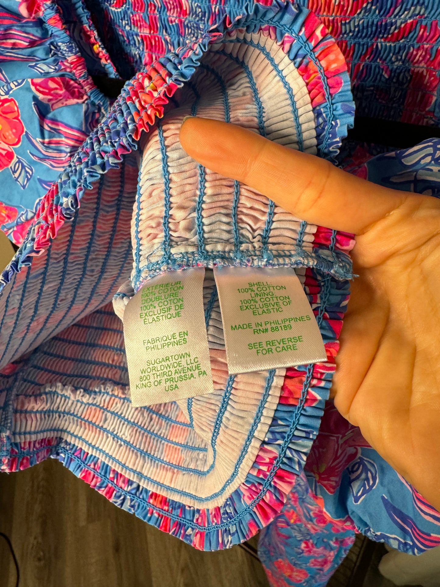 Lilly Pulitzer Aston Maxi Set Cumulus Blue Orchid Oasis size S