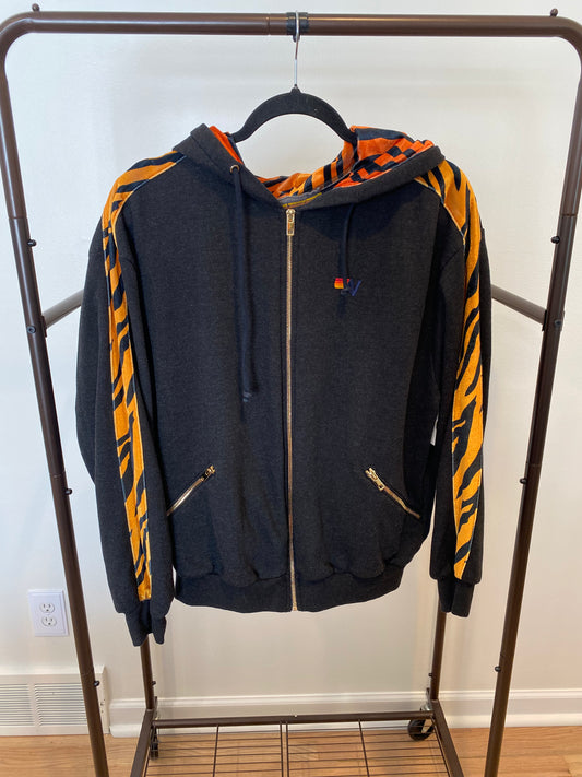 Aviator Nation Tiger Zip Hoodie Jacket size L