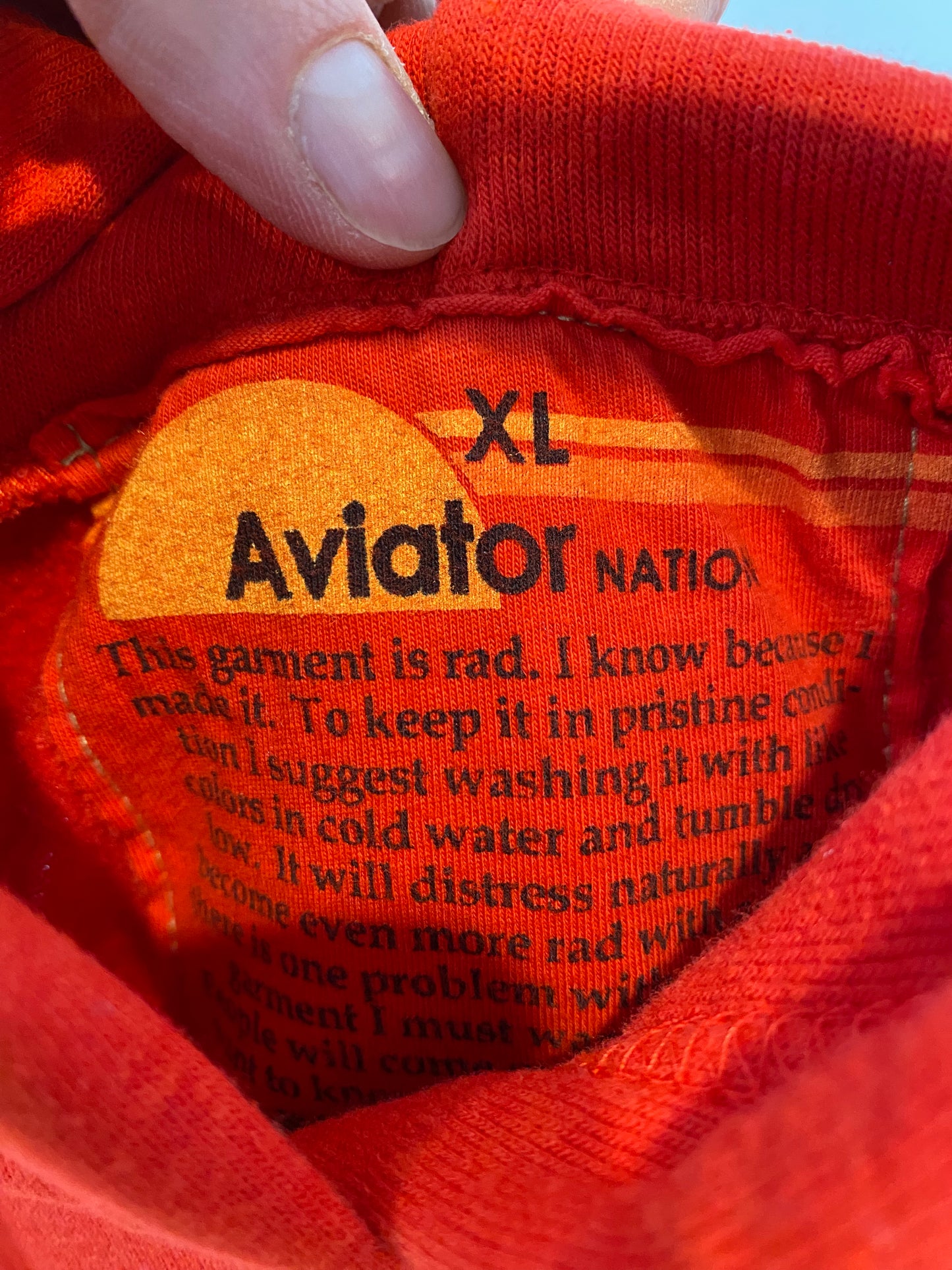 Aviator Nation Bolt Stitch Repeat Pullover Hoodie size XL