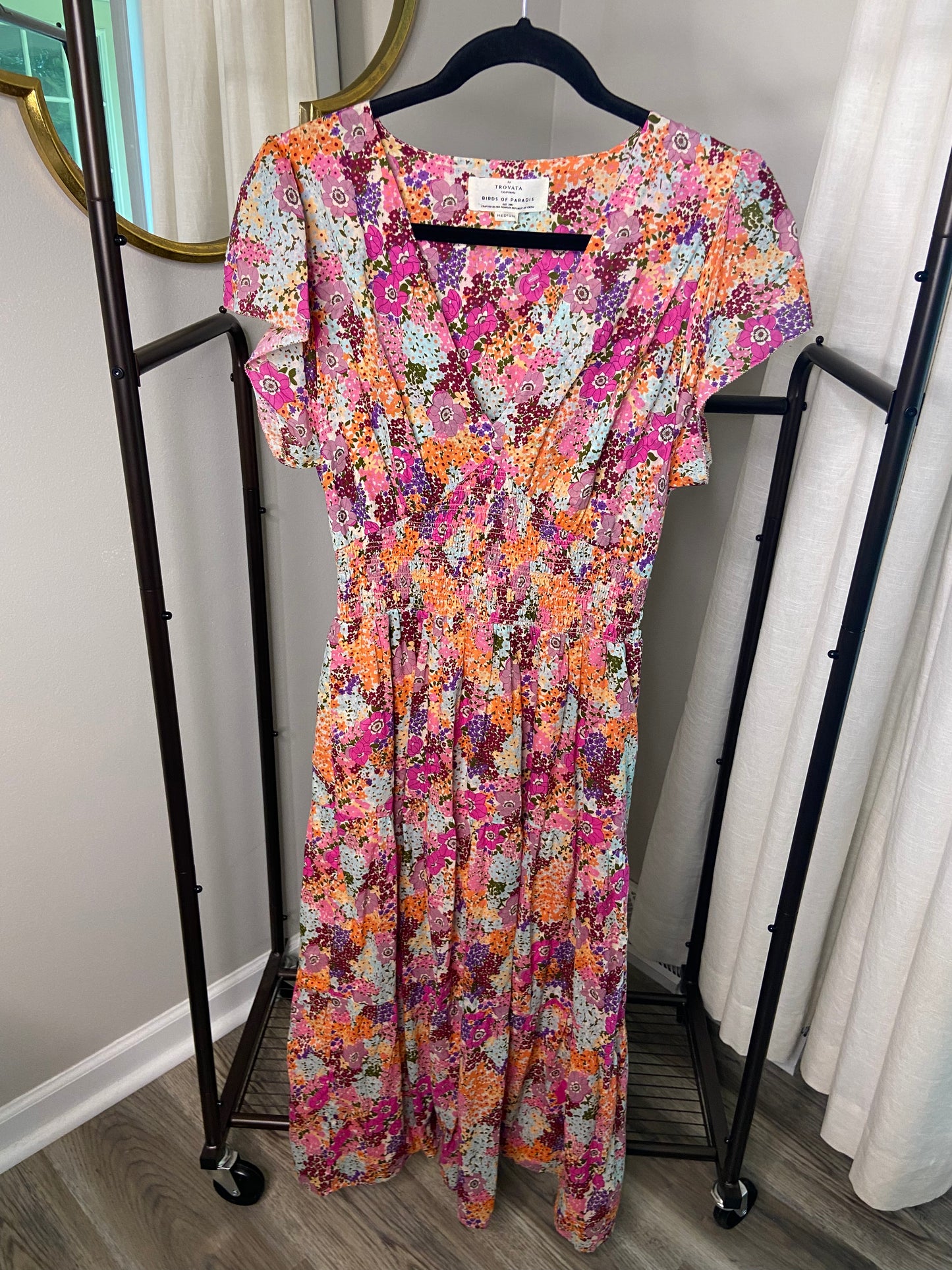 Trovata Birds of Paradis  Kendall Dress in Young Meadow size M