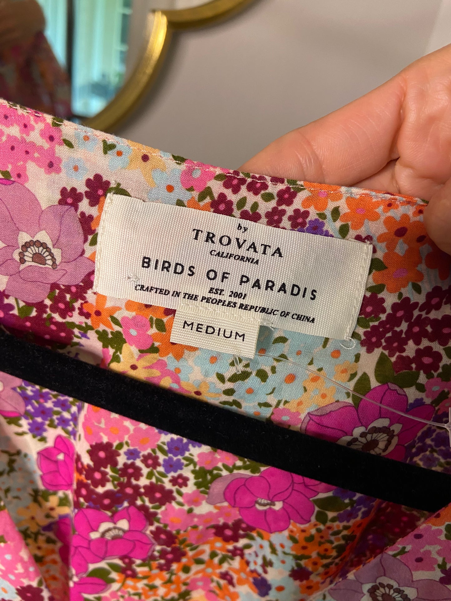 Trovata Birds of Paradis  Kendall Dress in Young Meadow size M
