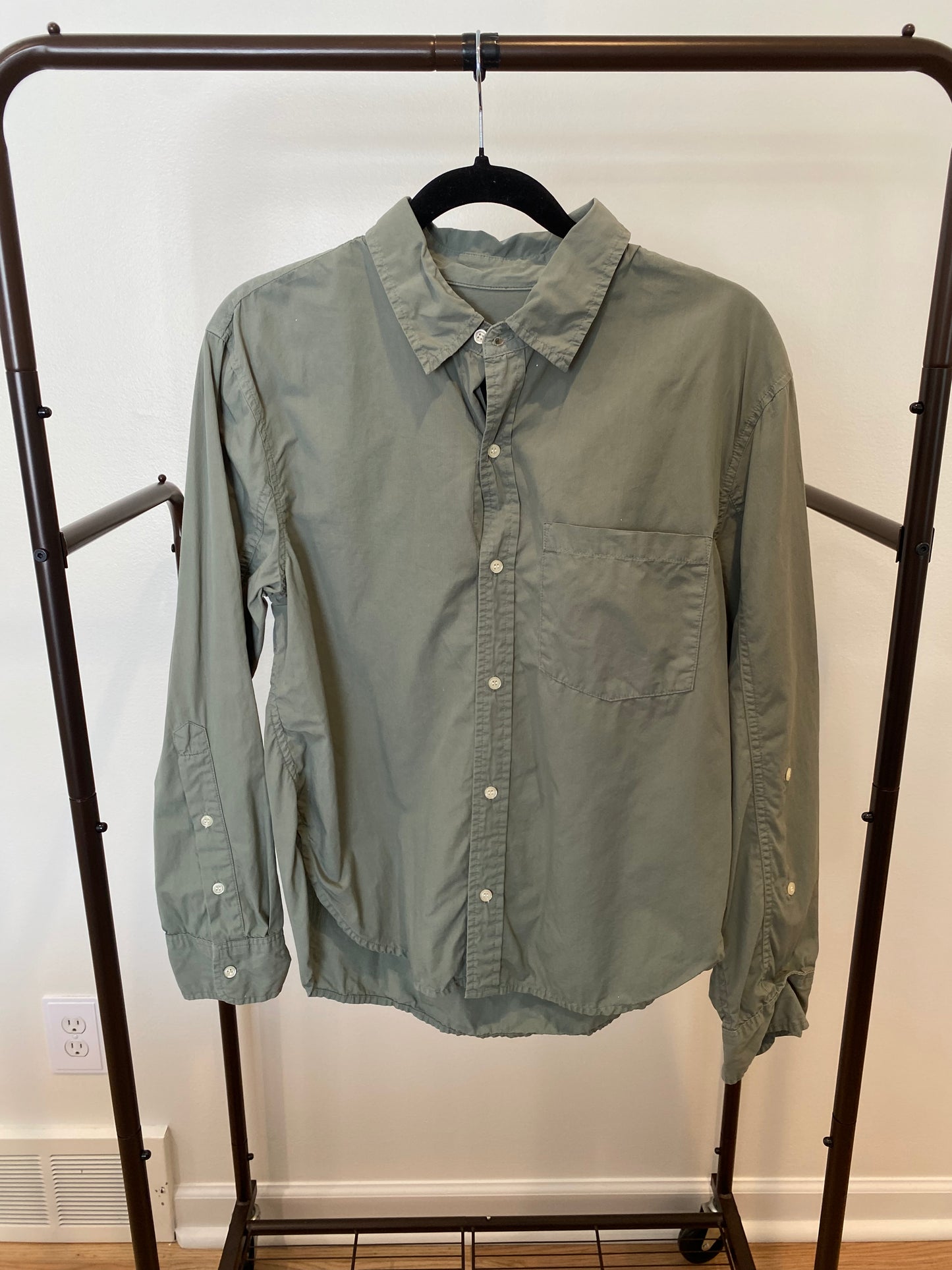 Citizens of Humanity Kayla Shrunken Shirt Green size S