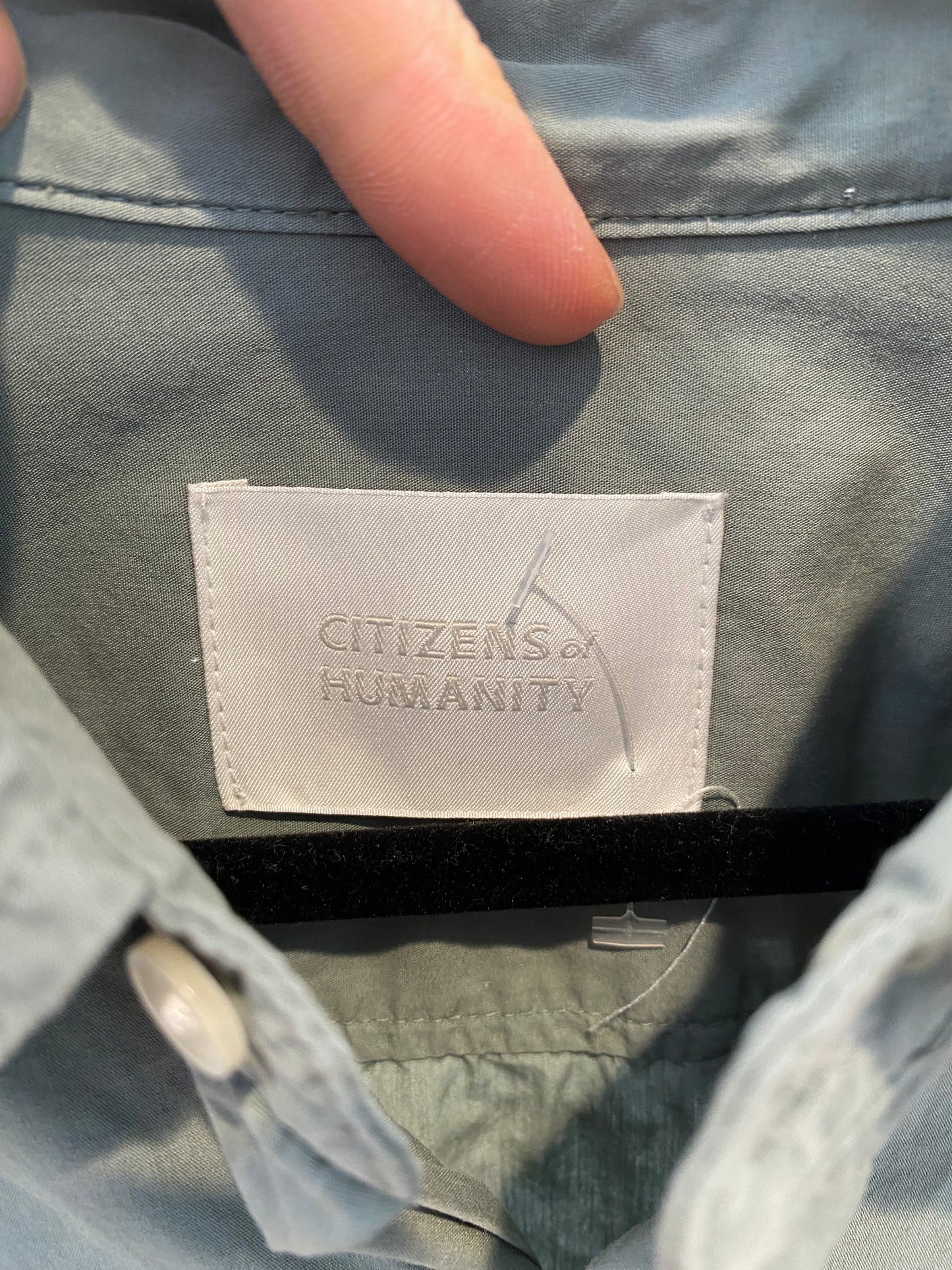 Citizens of Humanity Kayla Shrunken Shirt Green size S