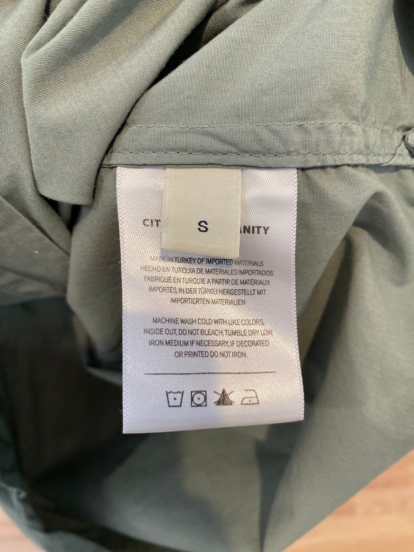 Citizens of Humanity Kayla Shrunken Shirt Green size S