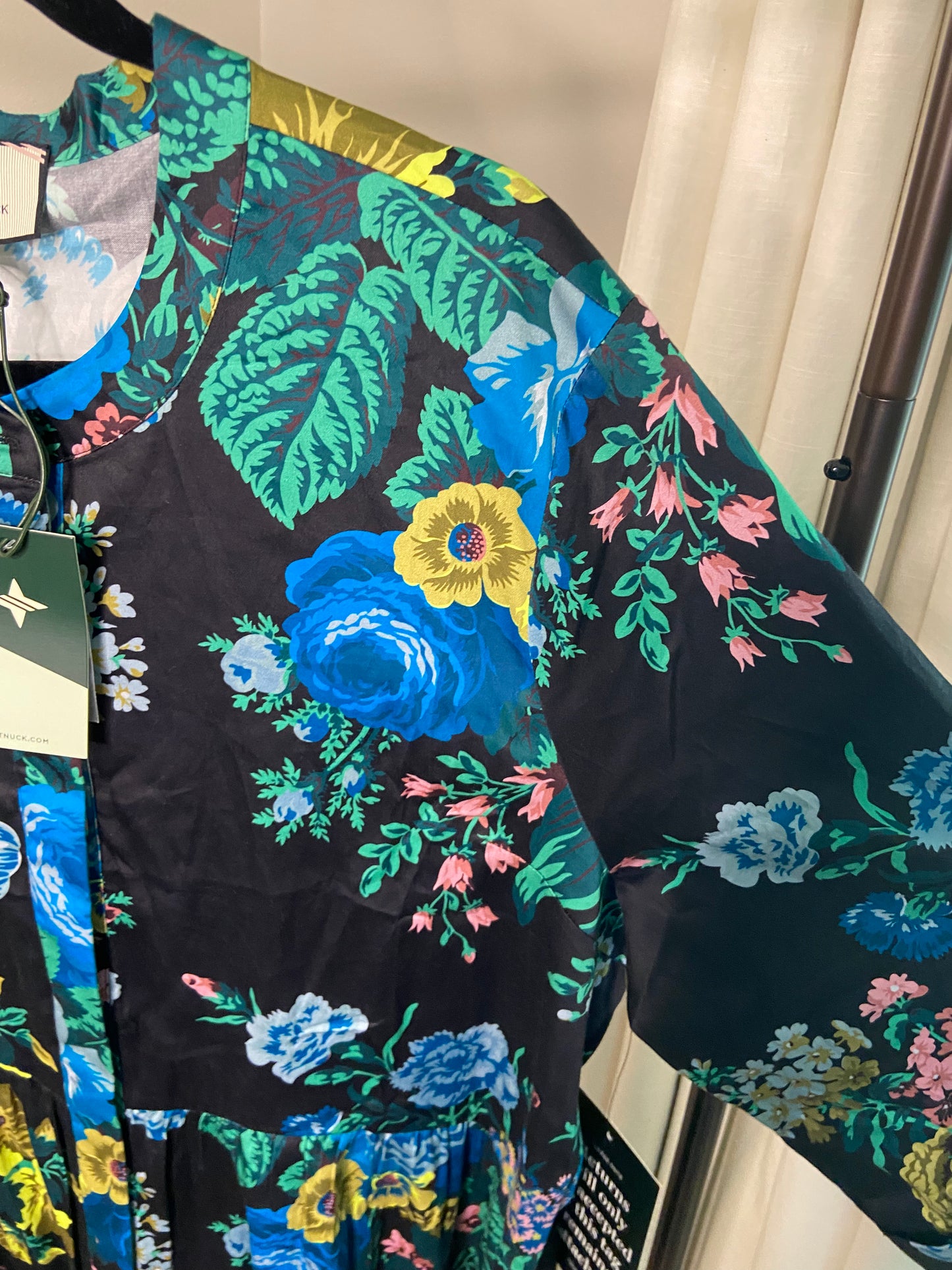 Tuckernuck Verdant Floral Royal Shirt Dress size XXXL