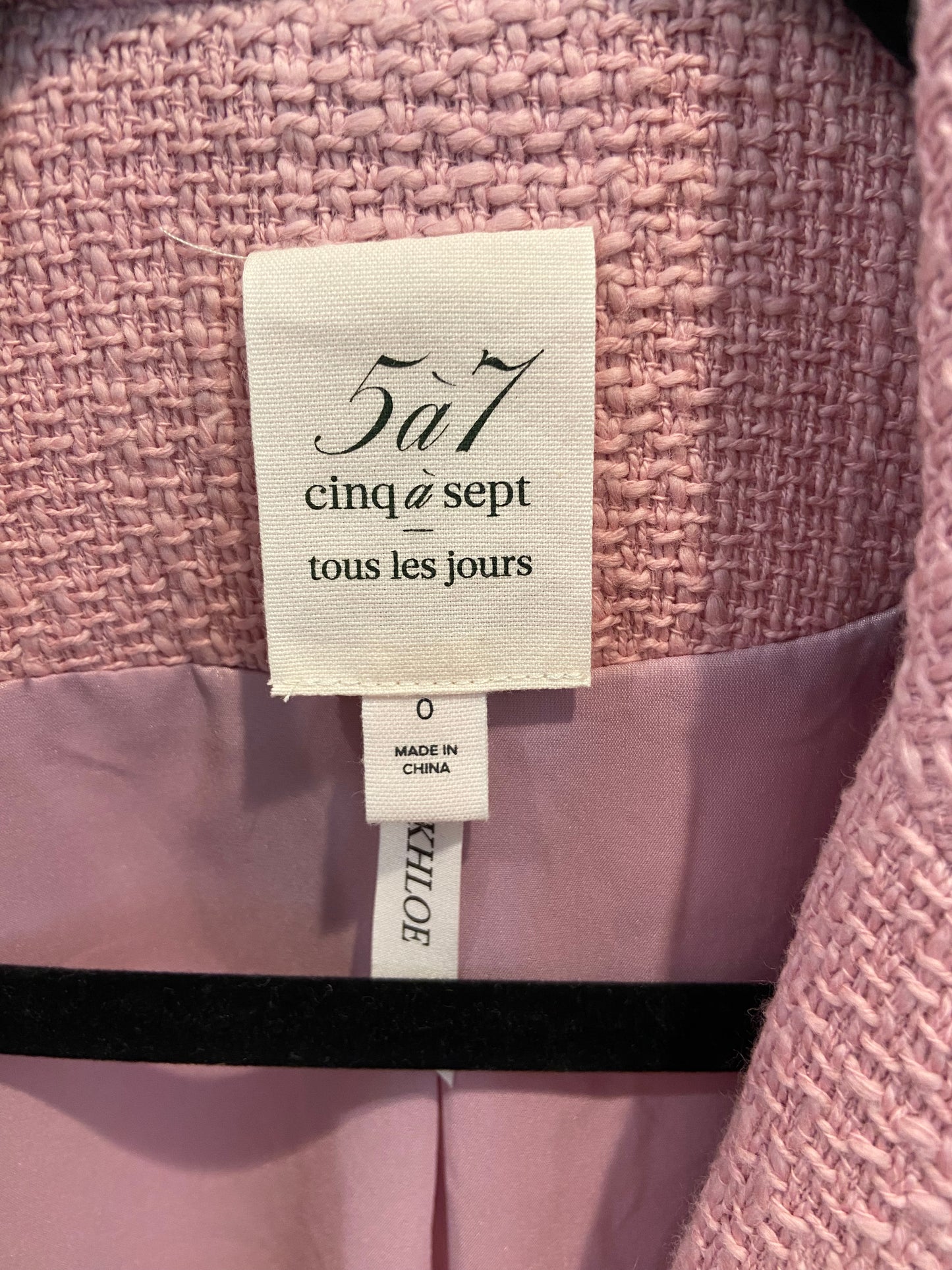 Cinq a Sept Khloe Blazer Pink Tweed size 0