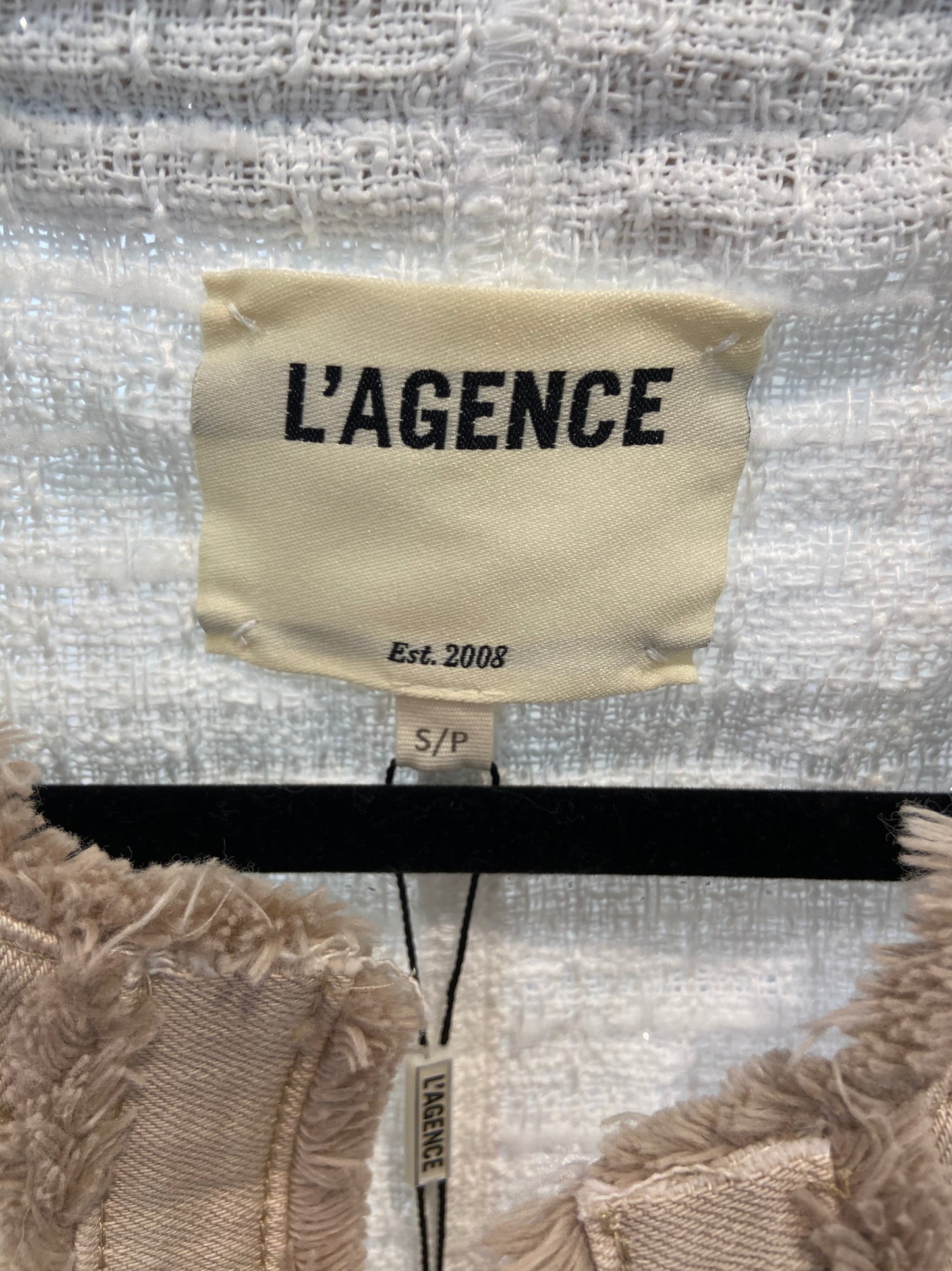 L'Agence Agnes Tweed Denim Jacket size S