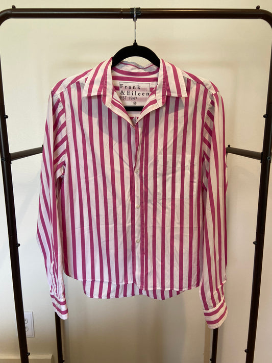 Frank and Eileen Silvio Pink Stripe Button-up size M