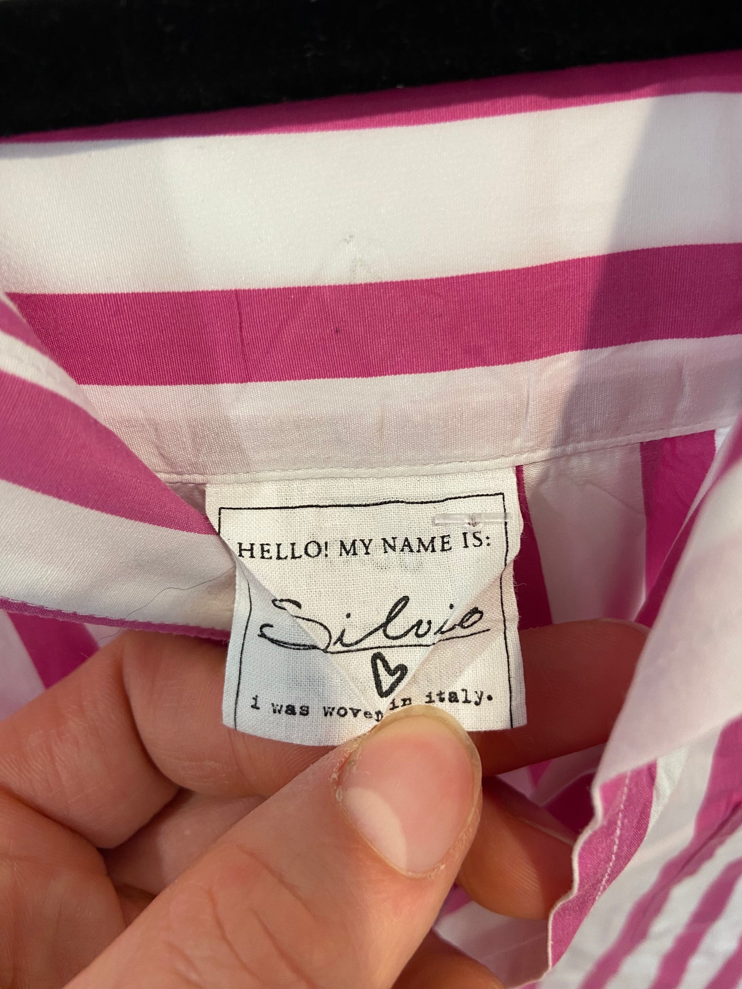 Frank and Eileen Silvio Pink Stripe Button-up size M