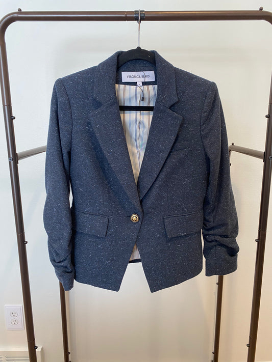 Veronica Beard Aaliyah Dickey Ruched Sleeve Blazer size 4