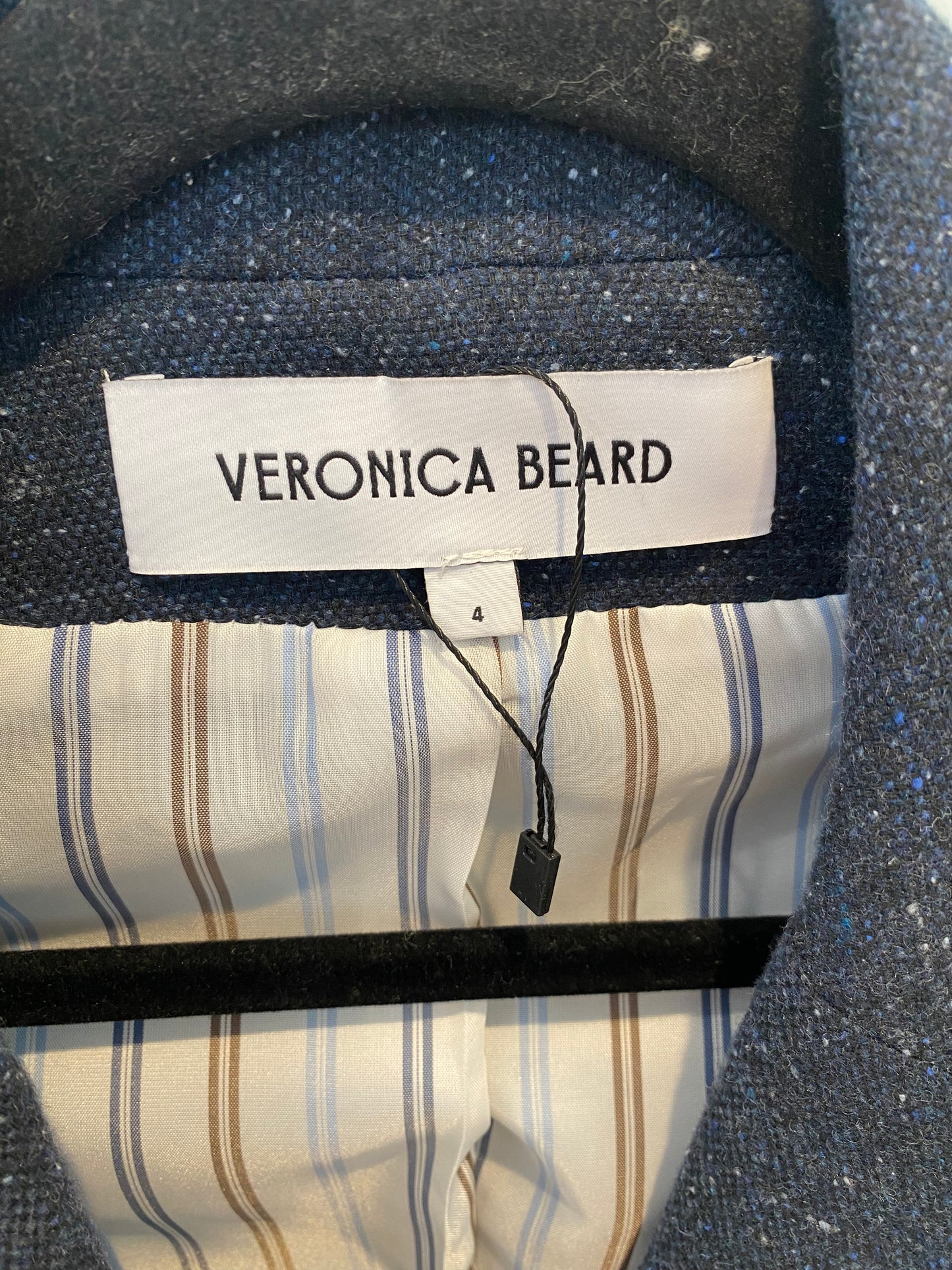 Veronica Beard Aaliyah Dickey Ruched Sleeve Blazer size 4