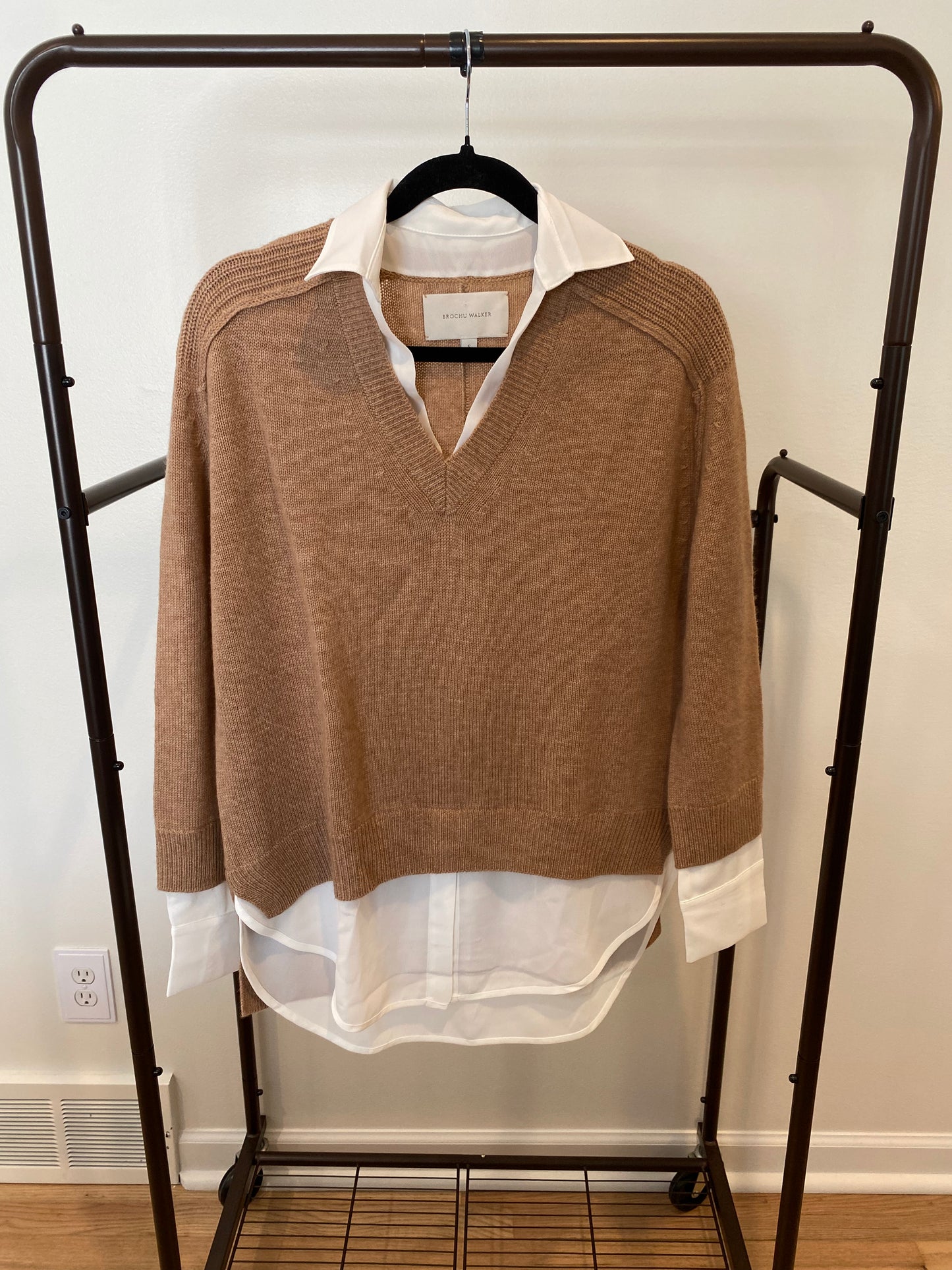 Brochu Walker Layered Pullover Sweater size S