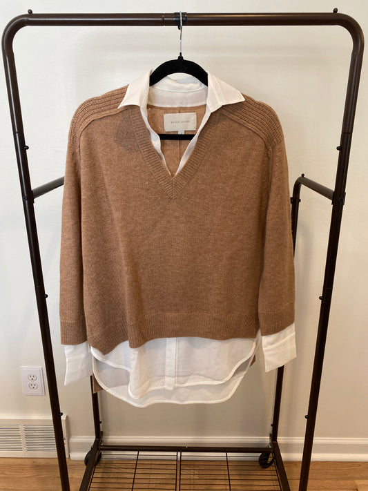 Brochu Walker Layered Pullover Sweater size S